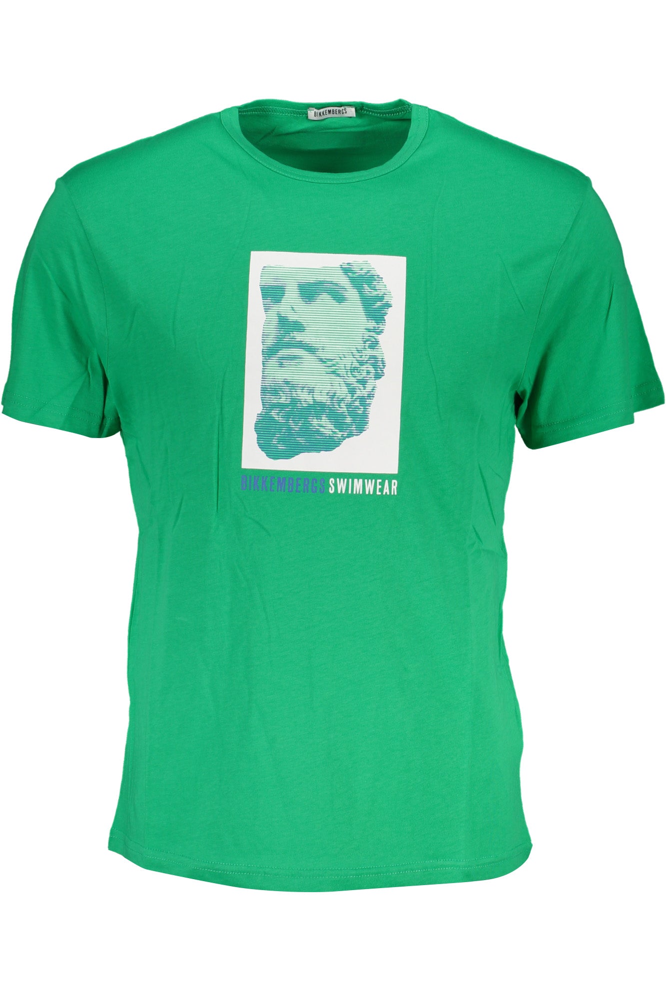 BIKKEMBERGS GREEN MENS SHORT SLEEVE T-SHIRT