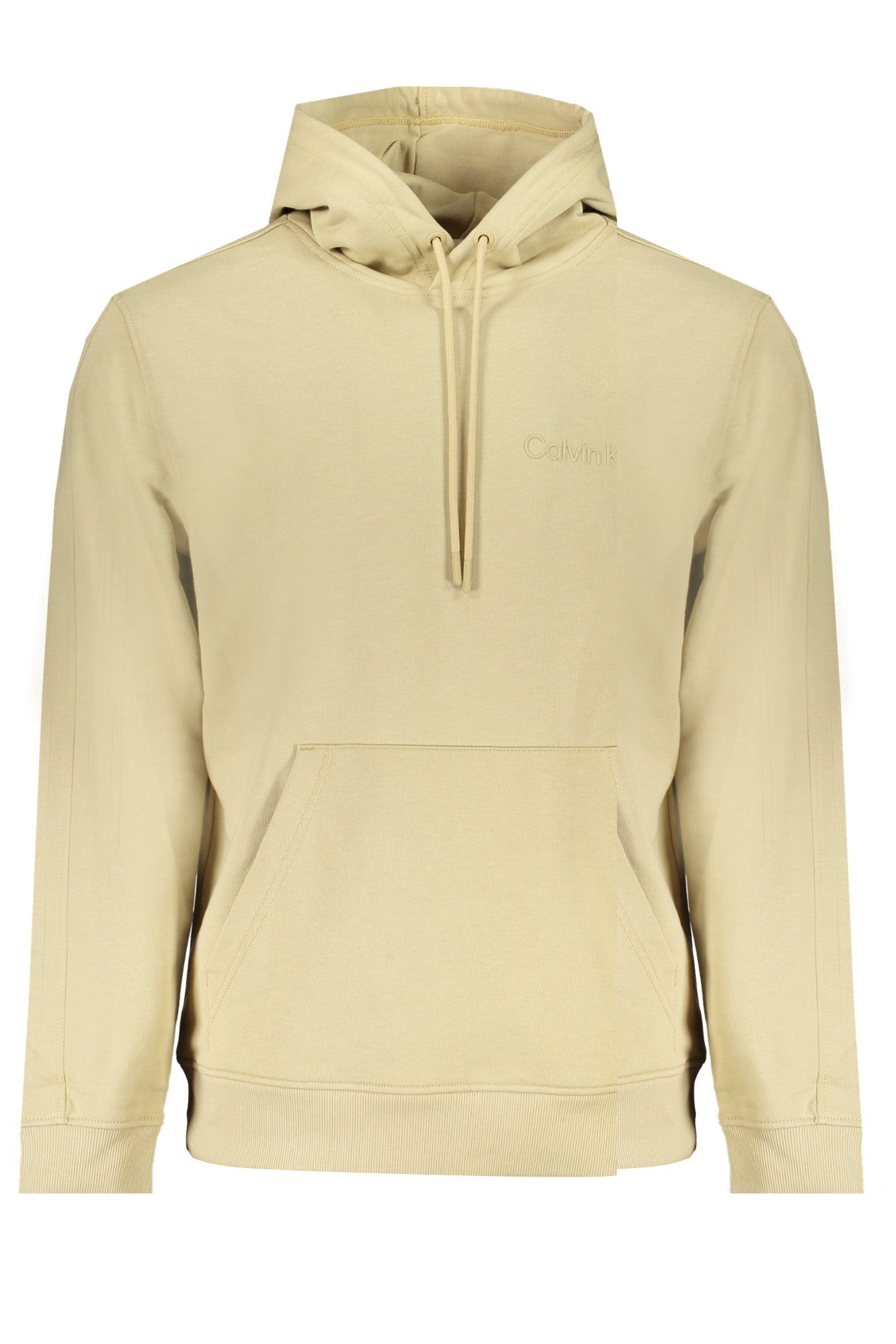 CALVIN KLEIN MENS BEIGE ZIPLESS SWEATSHIRT