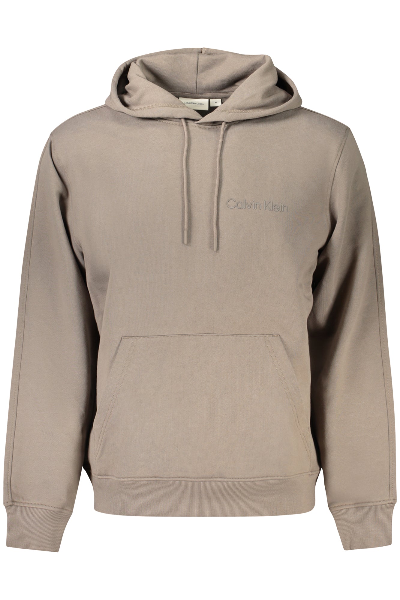 CALVIN KLEIN MENS BROWN ZIP-UP SWEATSHIRT