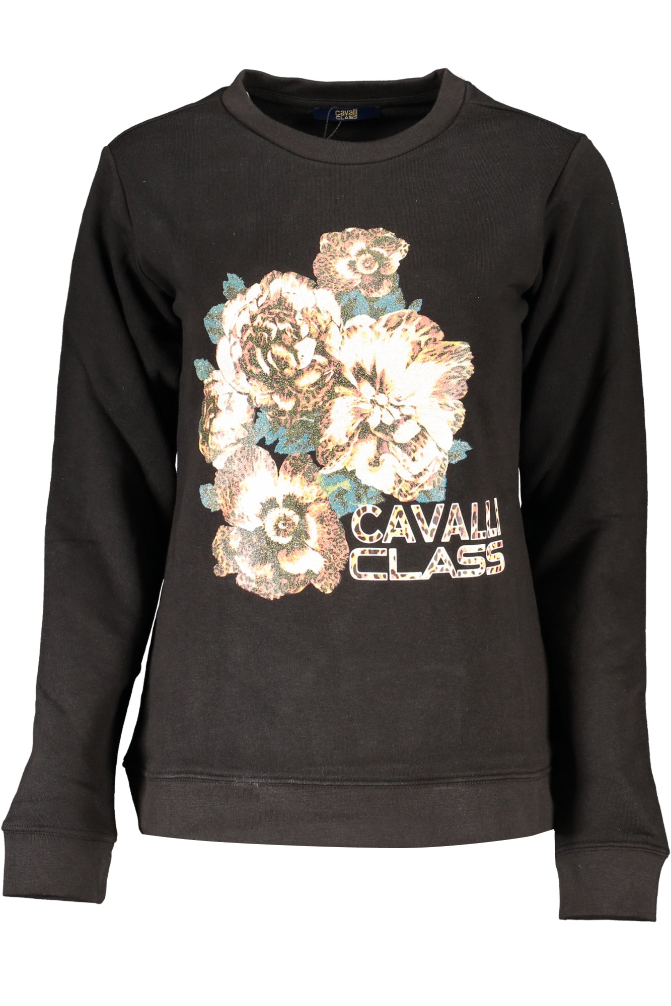 CAVALLI CLASS WOMENS ZIPLESS SWEATSHIRT BLACK