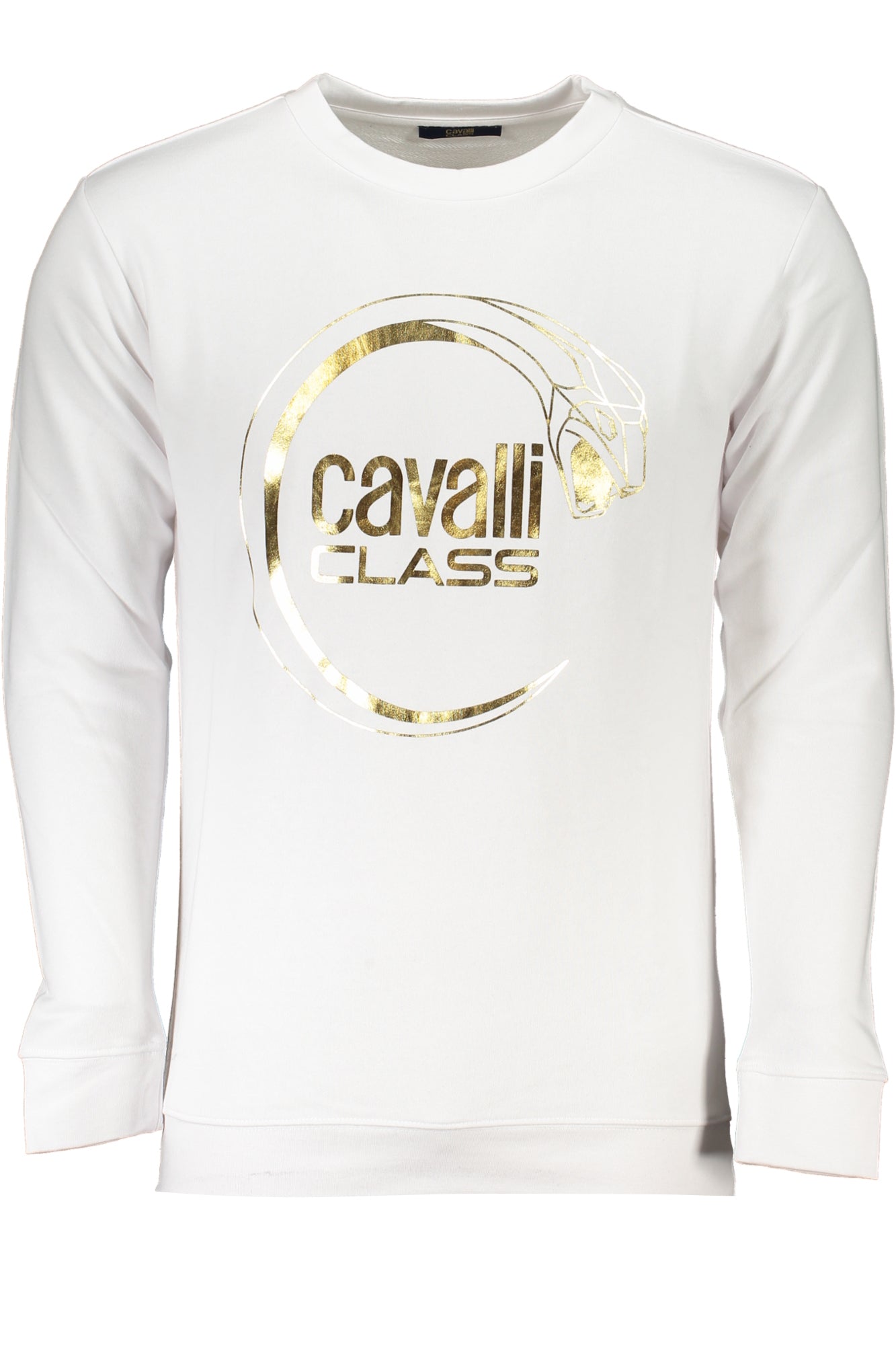 CAVALLI CLASS MENS WHITE ZIPLESS SWEATSHIRT