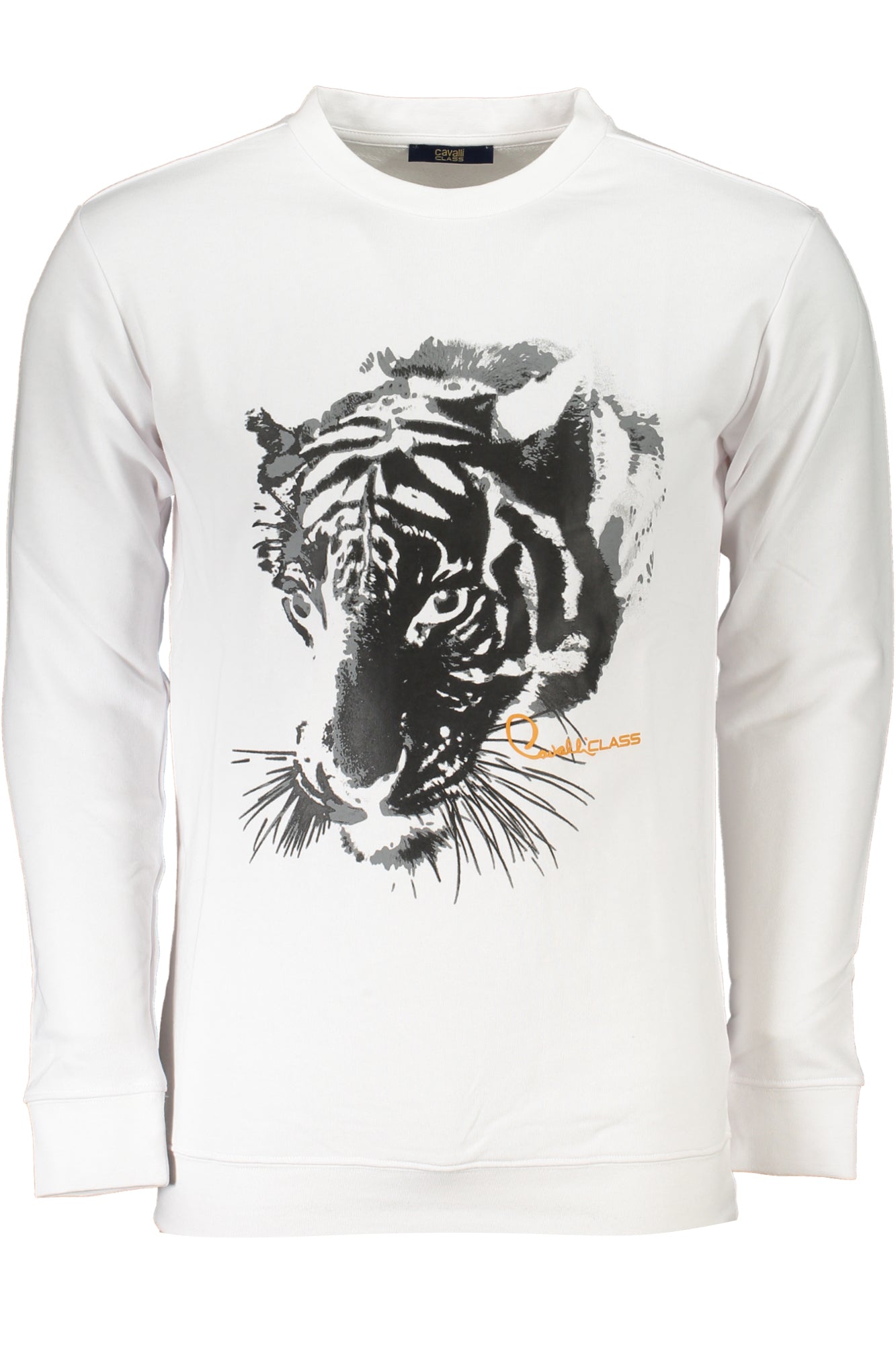 CAVALLI CLASS MENS WHITE ZIPLESS SWEATSHIRT