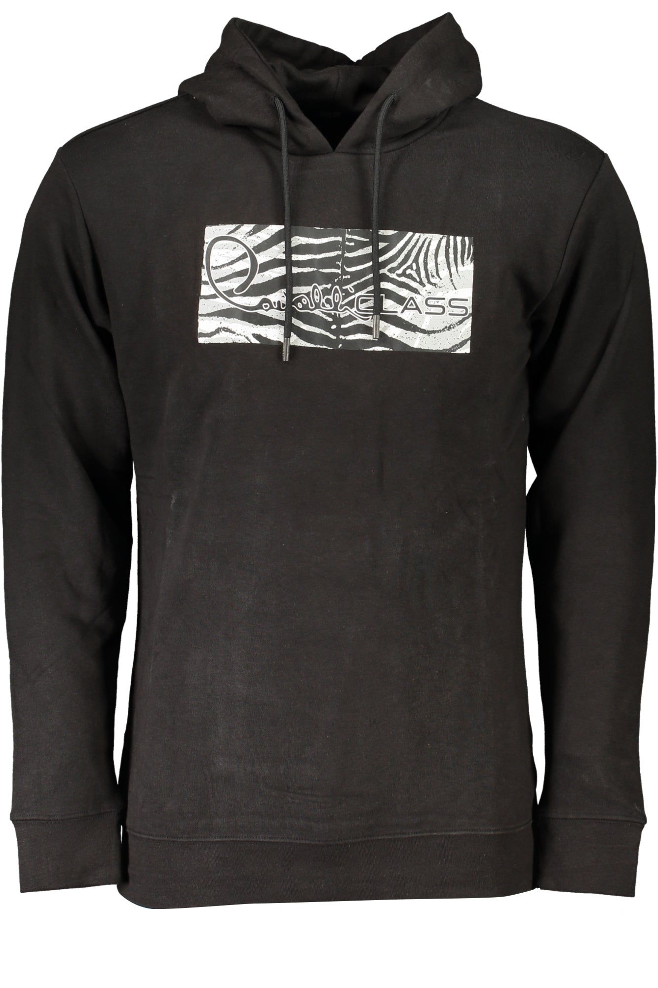 CAVALLI CLASS MENS BLACK ZIP-OUT SWEATSHIRT