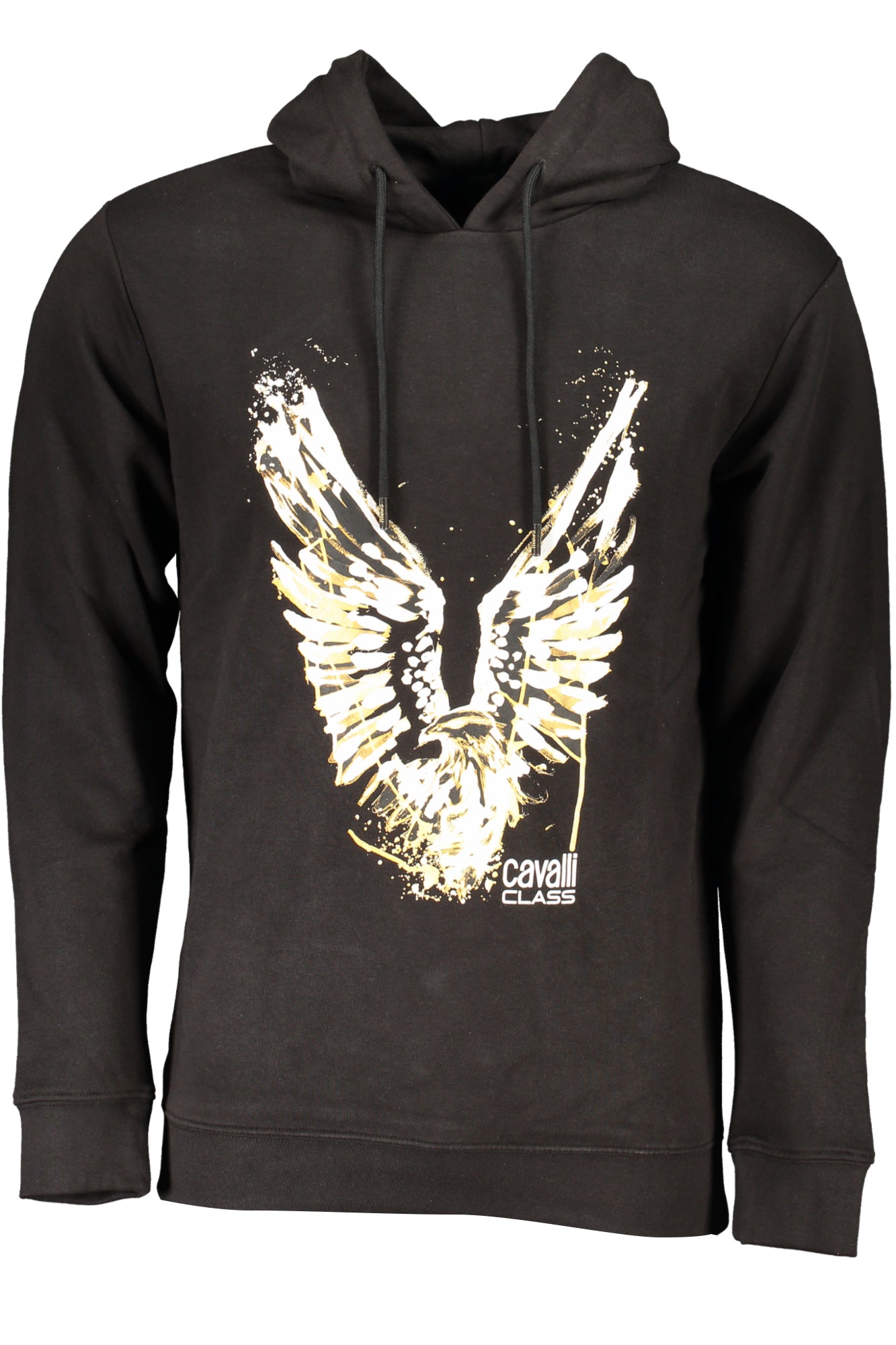 CAVALLI CLASS MENS BLACK ZIP-OUT SWEATSHIRT