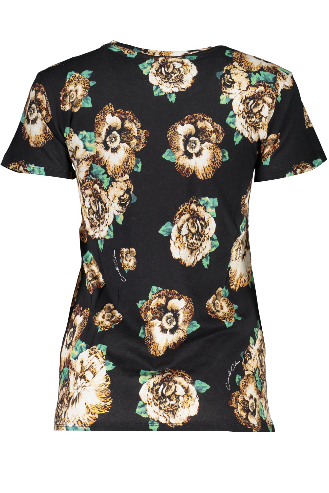 CAVALLI CLASS WOMENS SHORT SLEEVE T-SHIRT BLACK