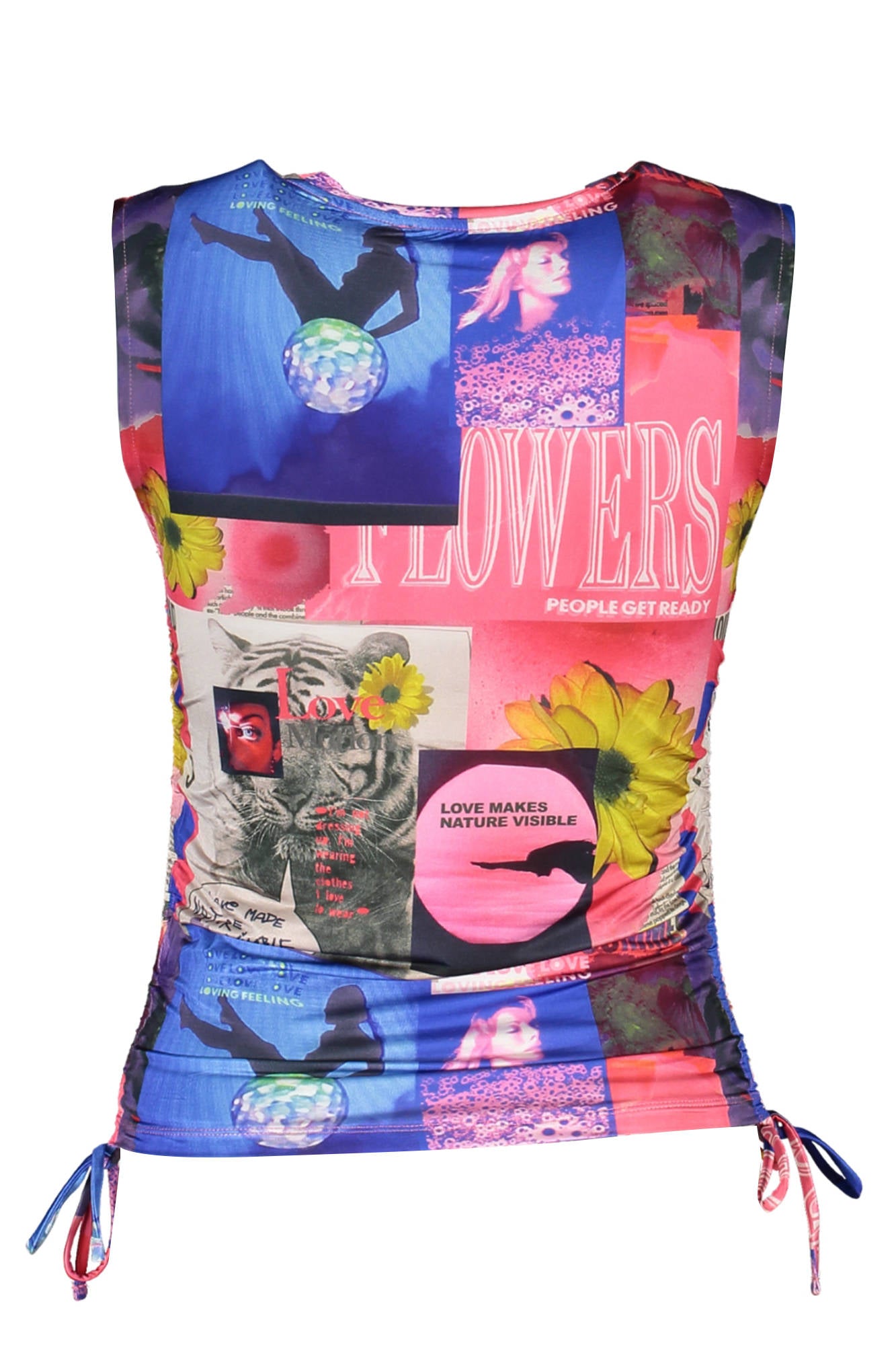 DESIGUAL WOMENS BLUE TANK TOP