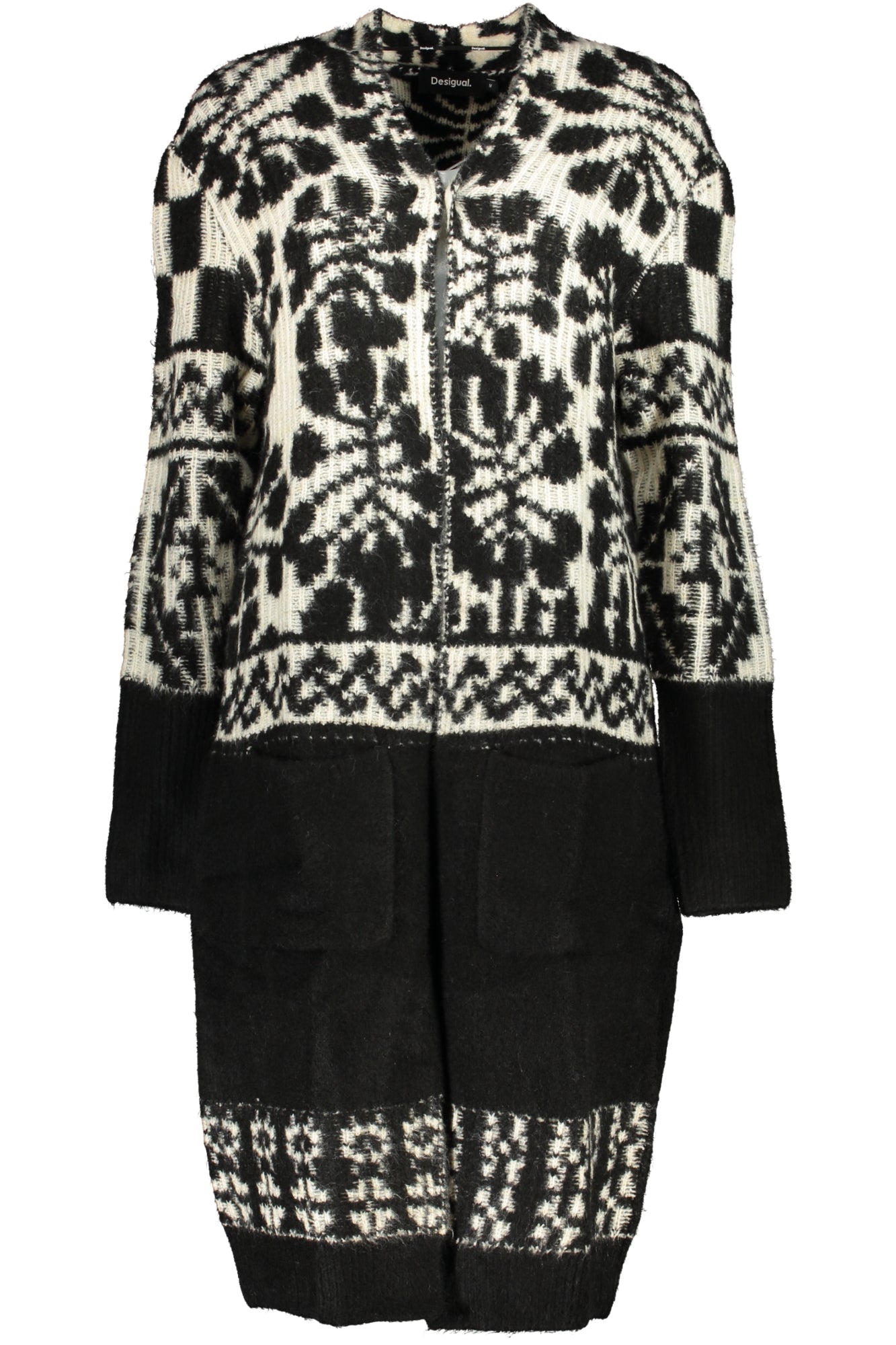 DESIGUAL BLACK WOMENS COAT