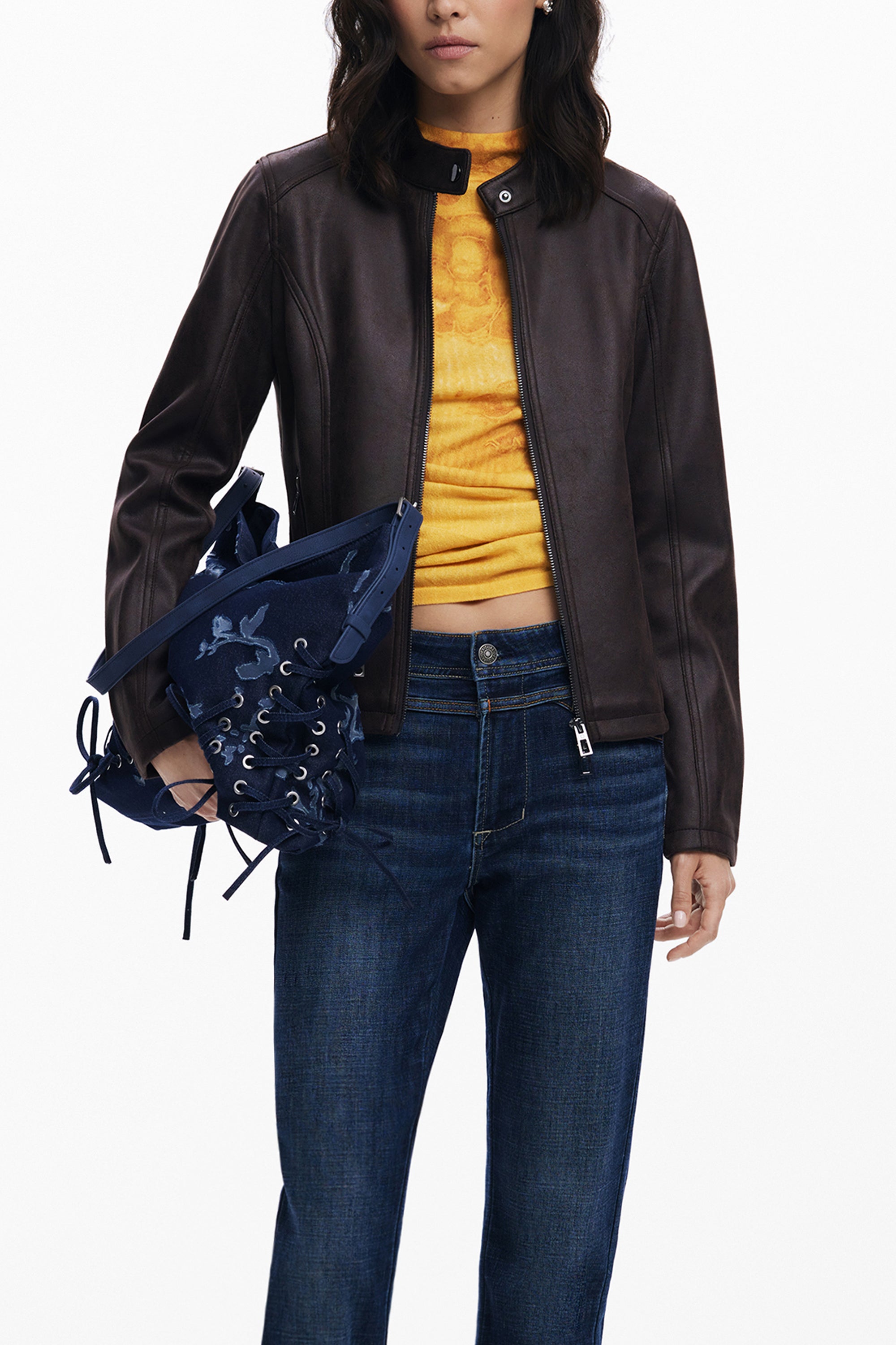 DESIGUAL WOMENS BROWN JACKET
