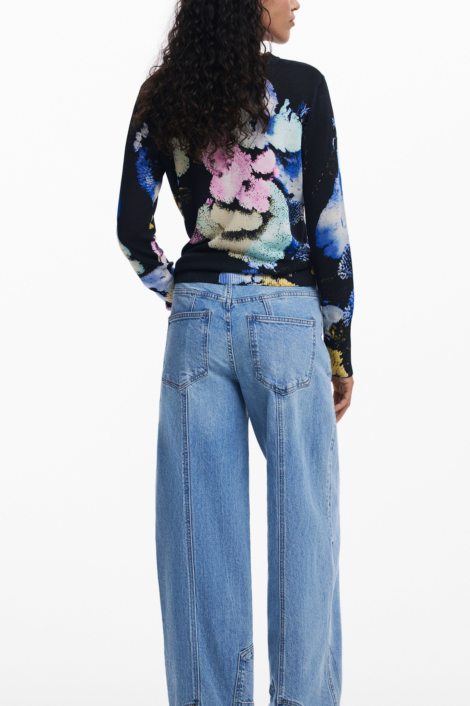 DESIGUAL WOMENS BLACK SWEATER