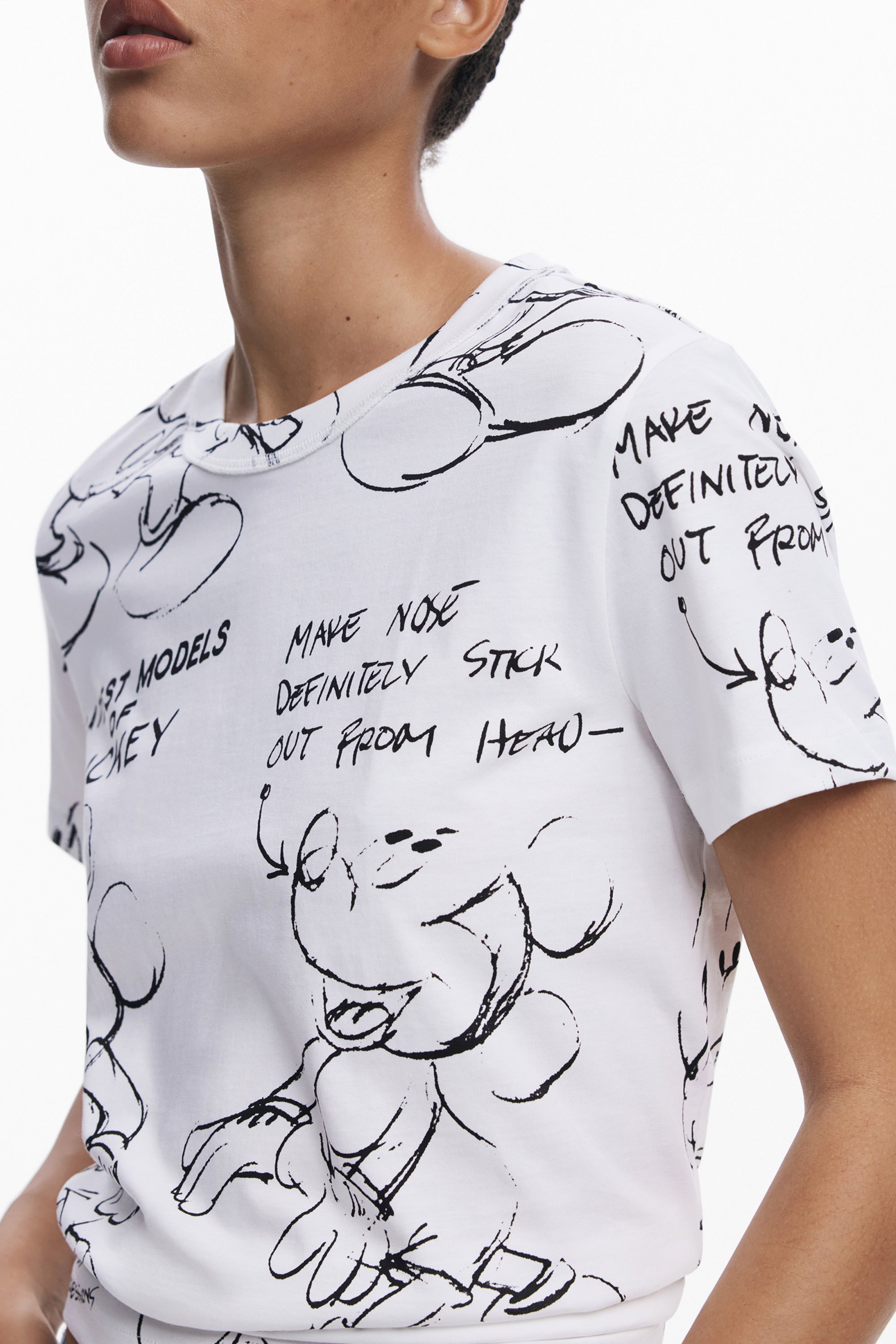 DESIGUAL WOMENS SHORT-SLEEVE T-SHIRT WHITE