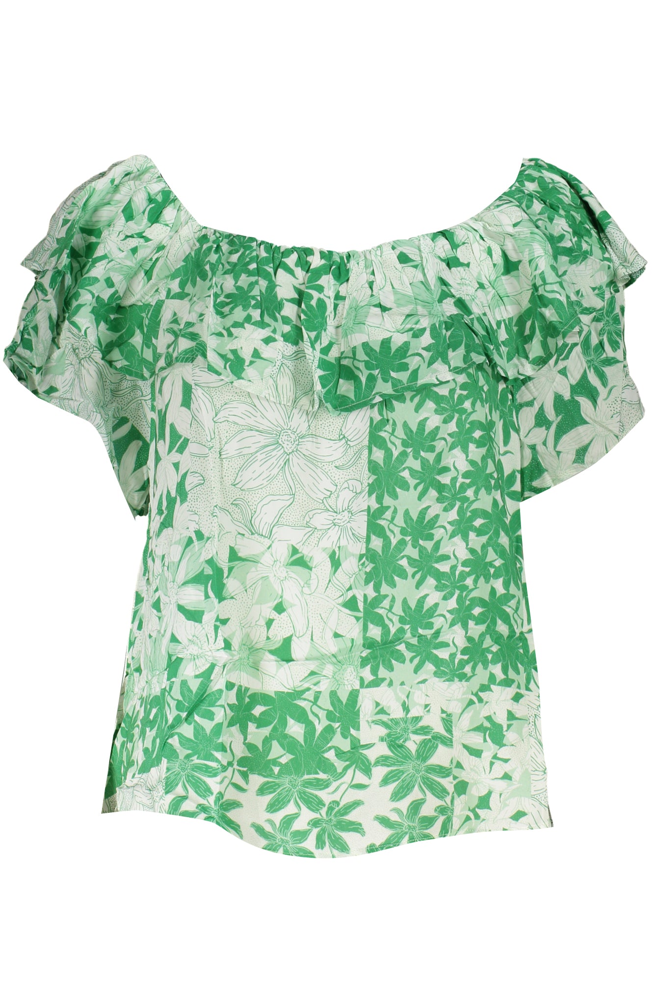 DESIGUAL GREEN WOMENS SHORT SLEEVE T-SHIRT