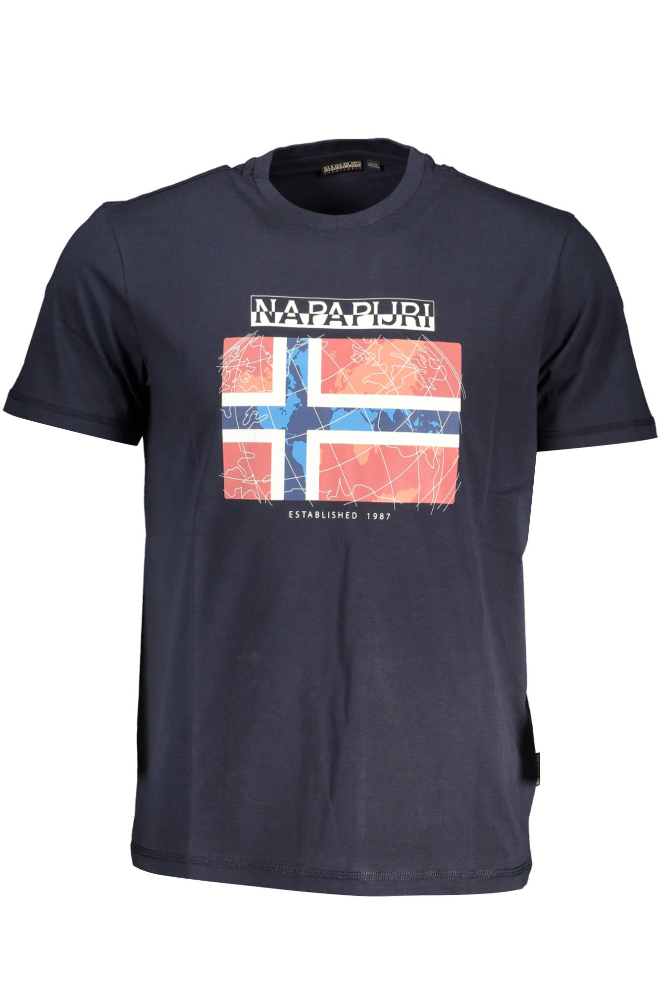 NAPAPIJRI MAN BLUE SHORT SLEEVE T-SHIRT