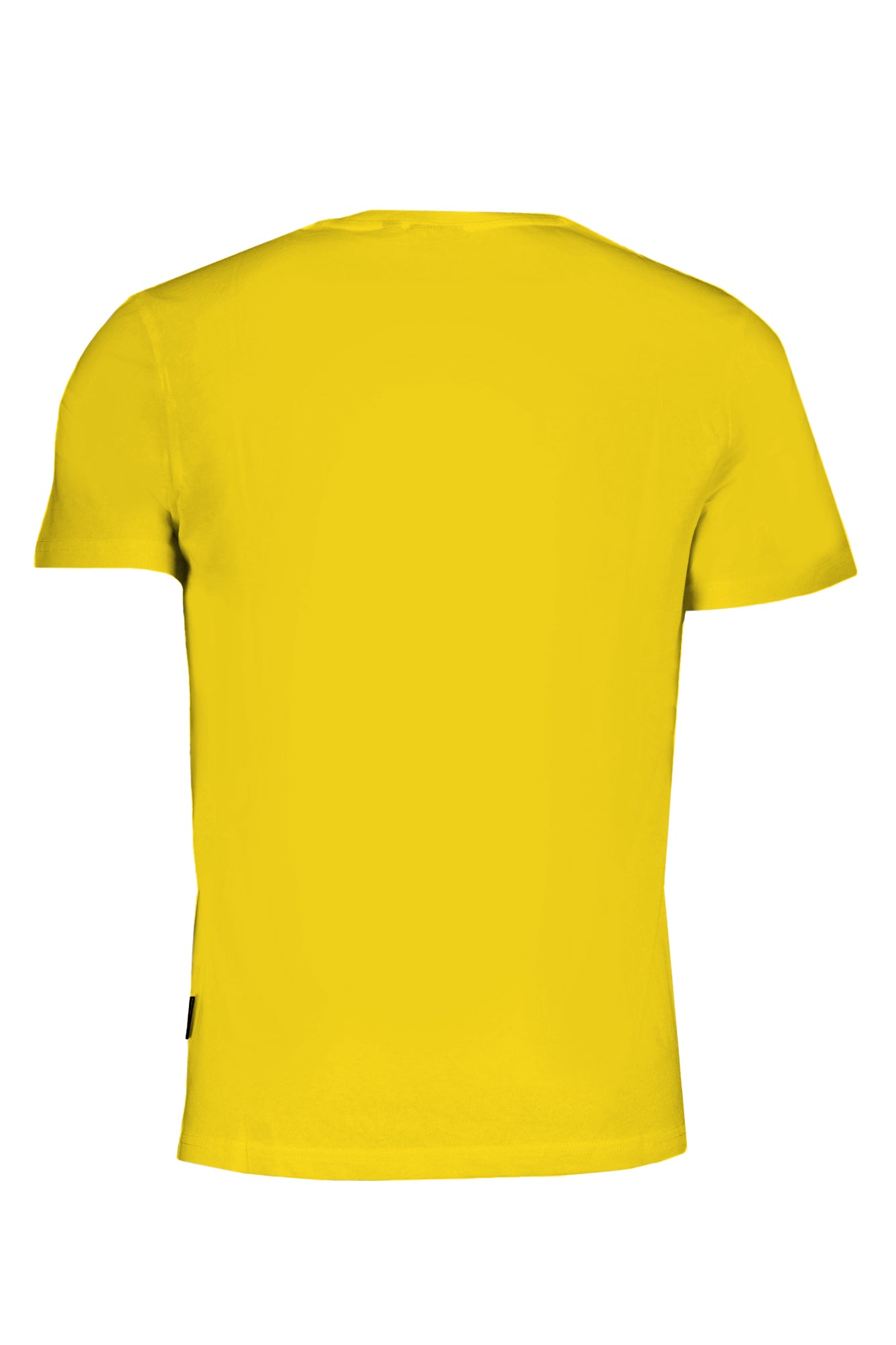 NAPAPIJRI YELLOW MENS SHORT SLEEVED T-SHIRT