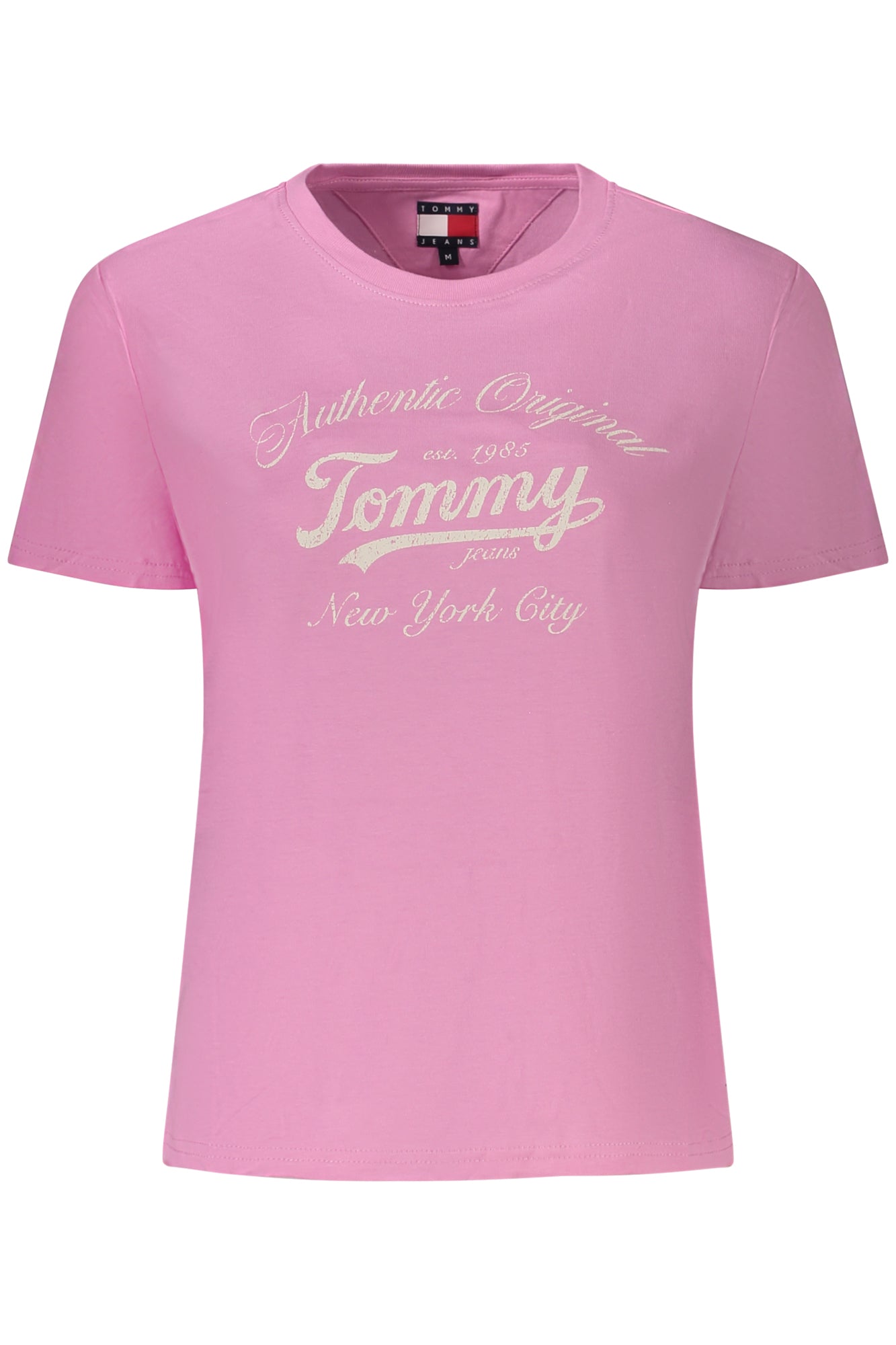 TOMMY HILFIGER WOMENS PINK SHORT-SLEEVE T-SHIRT