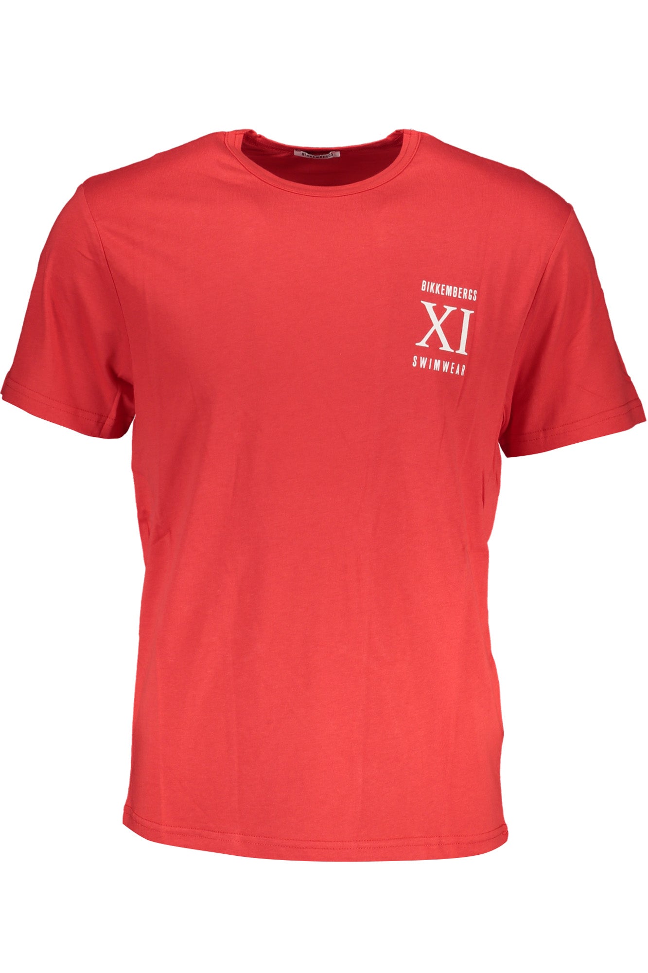 BIKKEMBERGS MENS RED SHORT SLEEVE T-SHIRT