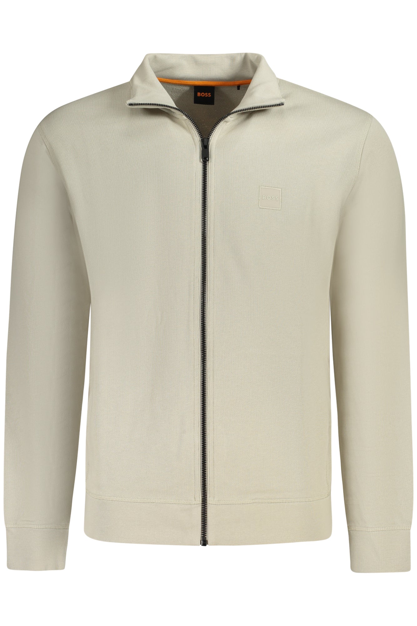 BOSS MENS ZIP-UP SWEATSHIRT BEIGE