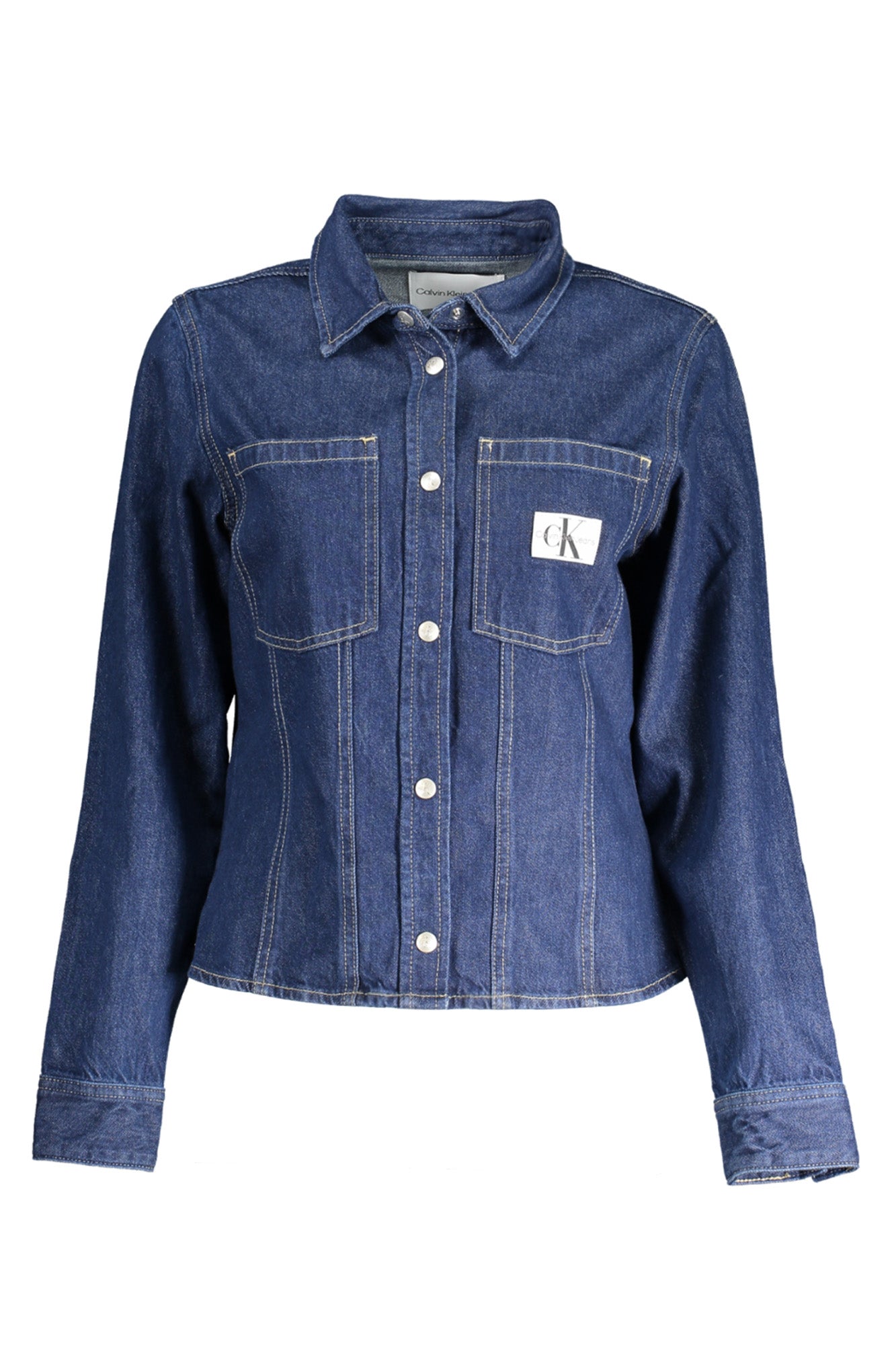 CALVIN KLEIN WOMENS LONG SLEEVE SHIRT BLUE