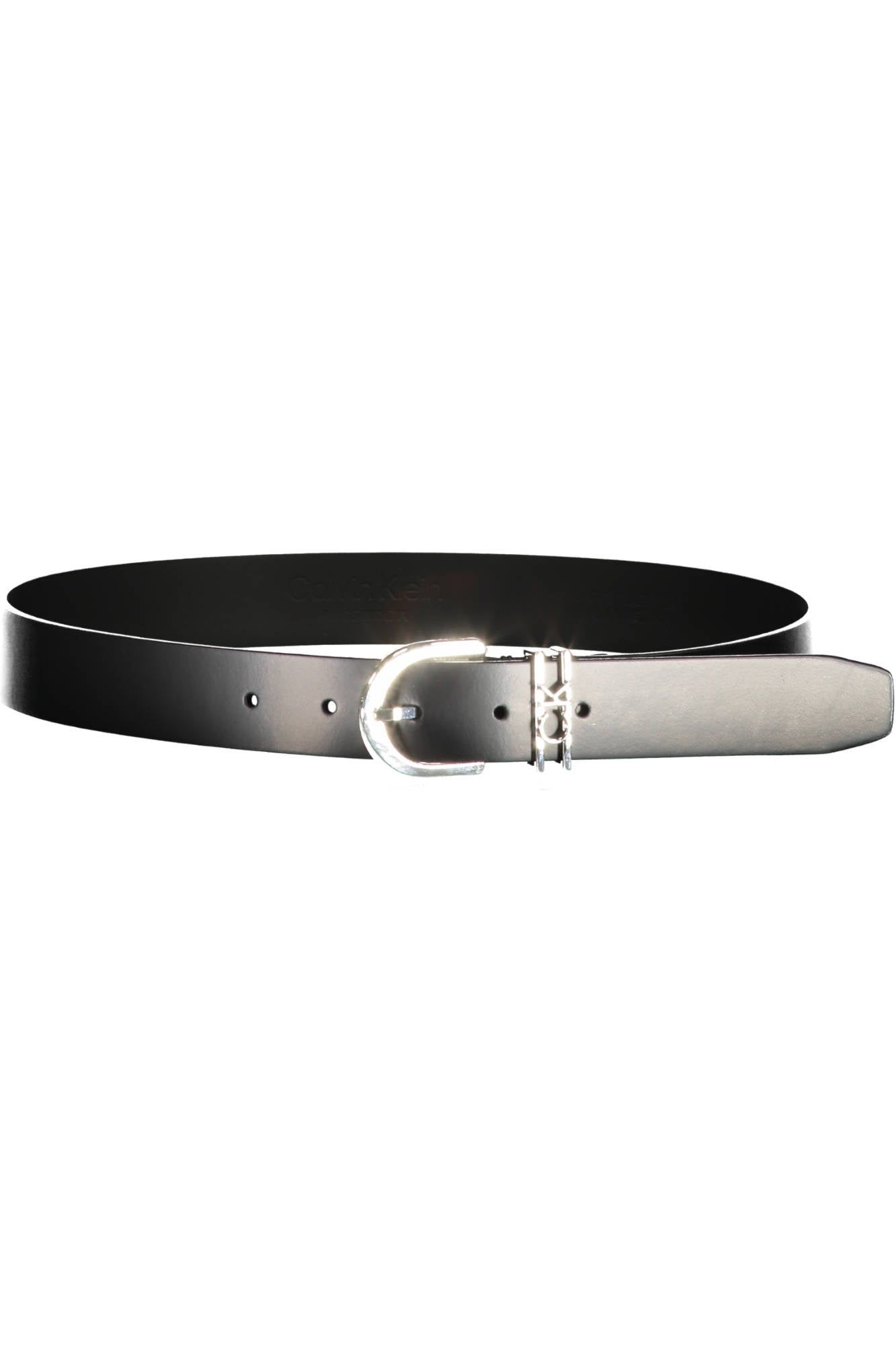 CALVIN KLEIN WOMENS LEATHER BELT BLACK