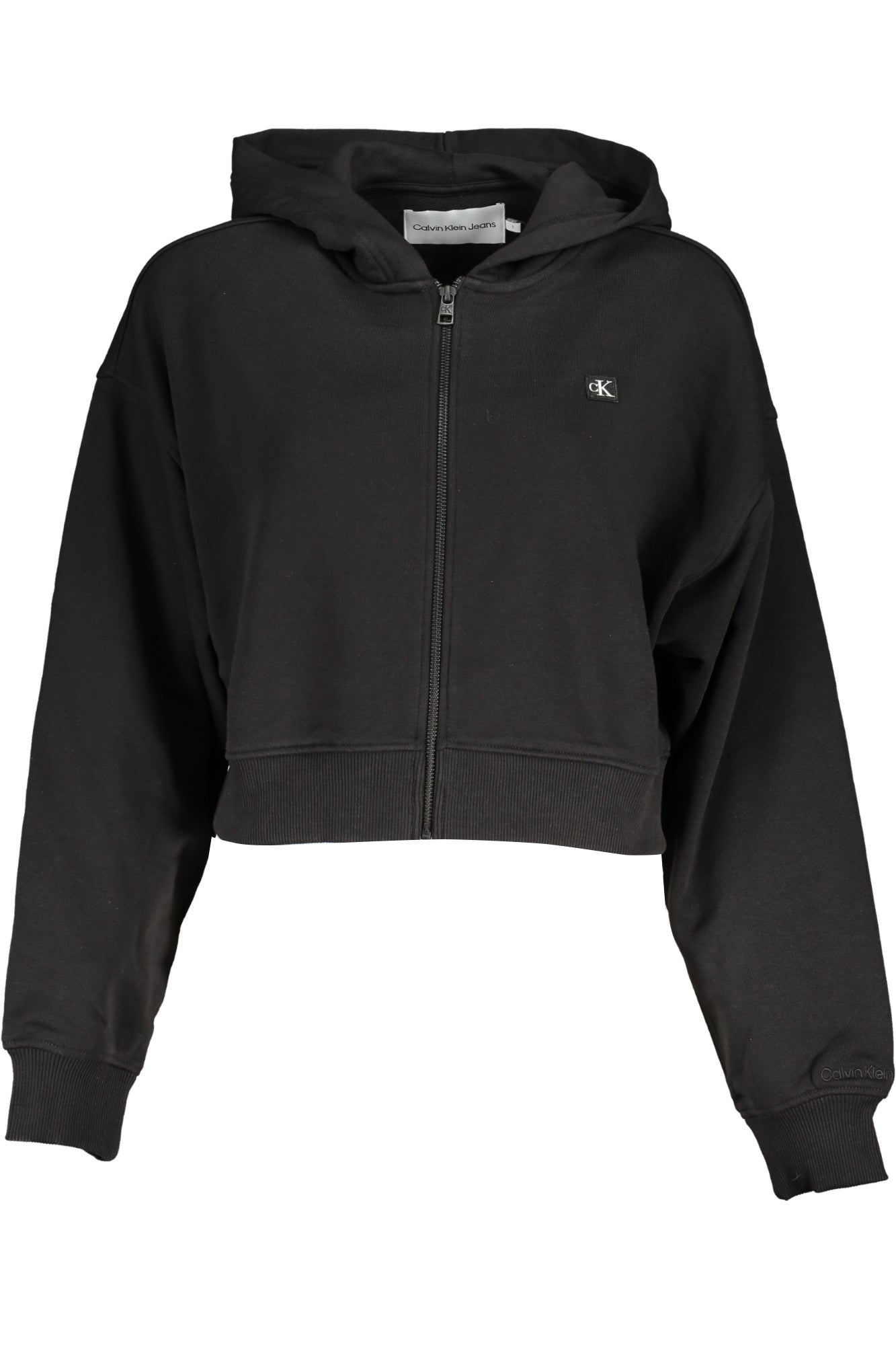 CALVIN KLEIN WOMENS BLACK ZIP SWEATSHIRT