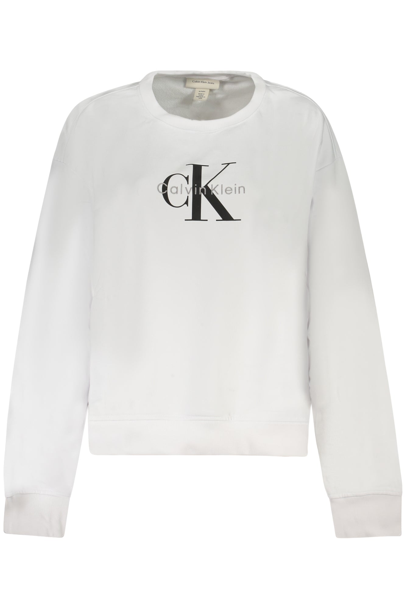 CALVIN KLEIN WOMENS ZIP-UP SWEATSHIRT WHITE