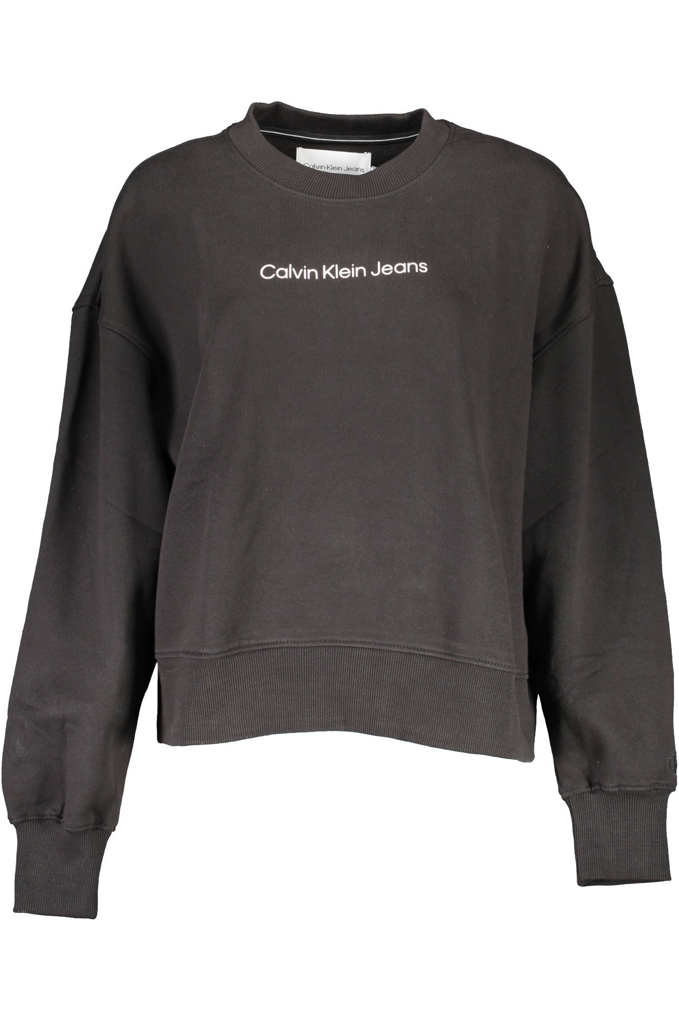 CALVIN KLEIN WOMENS ZIPLESS SWEATSHIRT BLACK