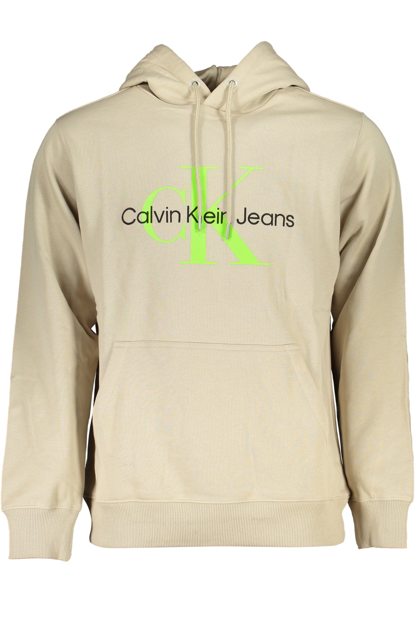 CALVIN KLEIN MENS BEIGE ZIPLESS SWEATSHIRT