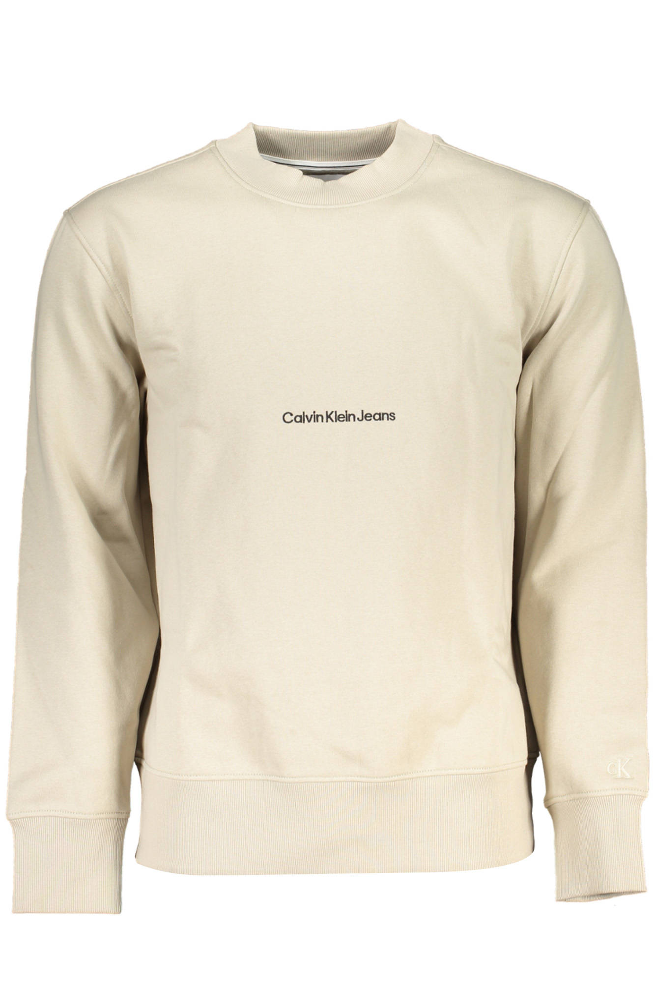 CALVIN KLEIN MENS BEIGE ZIPLESS SWEATSHIRT