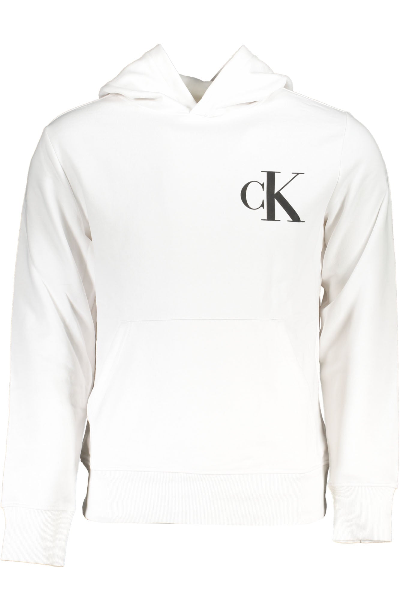 CALVIN KLEIN MENS WHITE ZIPLESS SWEATSHIRT