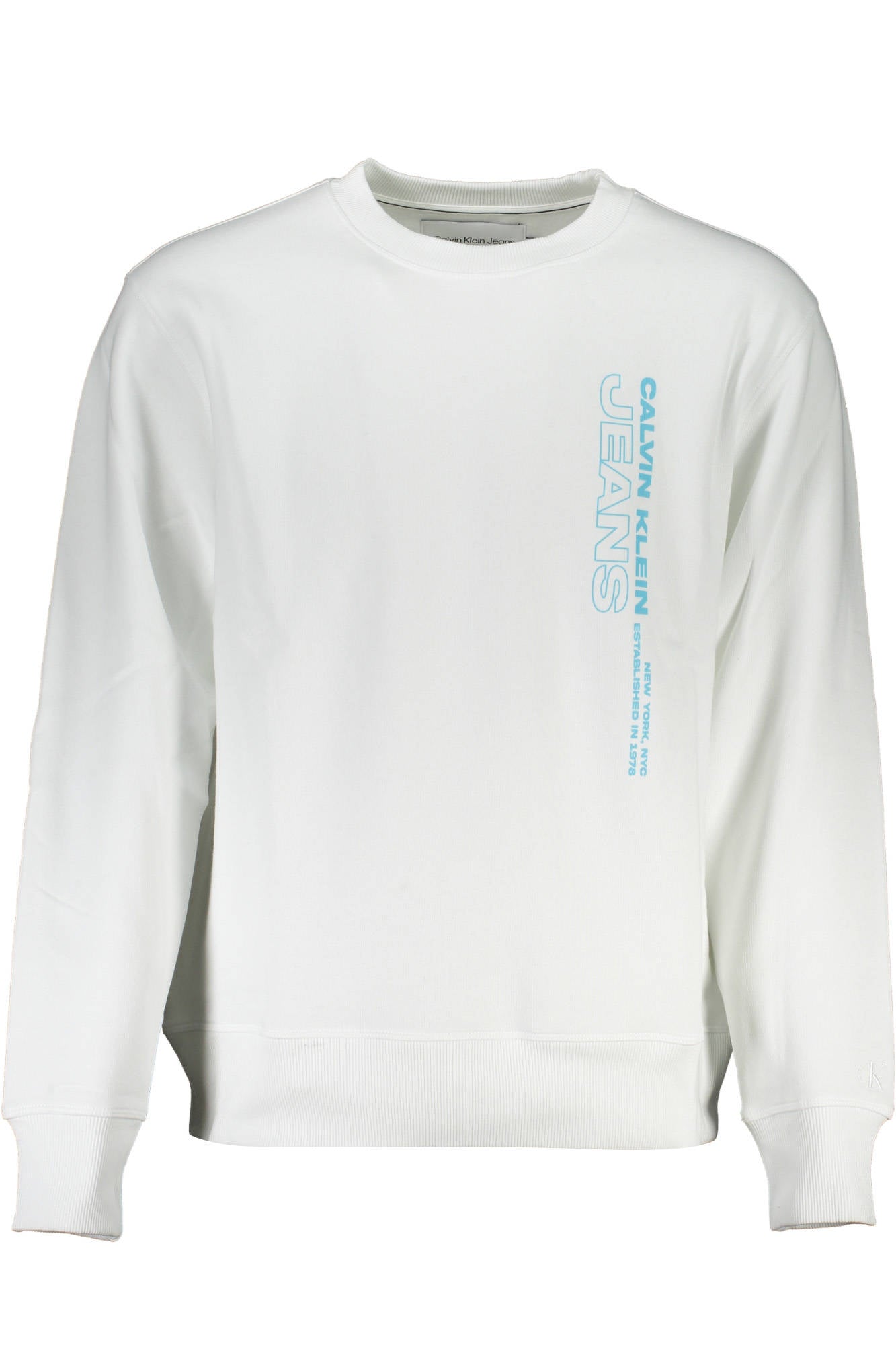 CALVIN KLEIN MENS WHITE ZIPLESS SWEATSHIRT