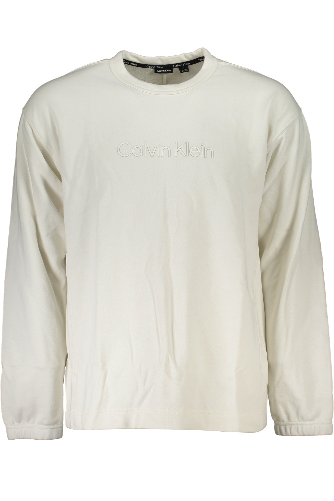 CALVIN KLEIN MENS WHITE ZIPLESS SWEATSHIRT