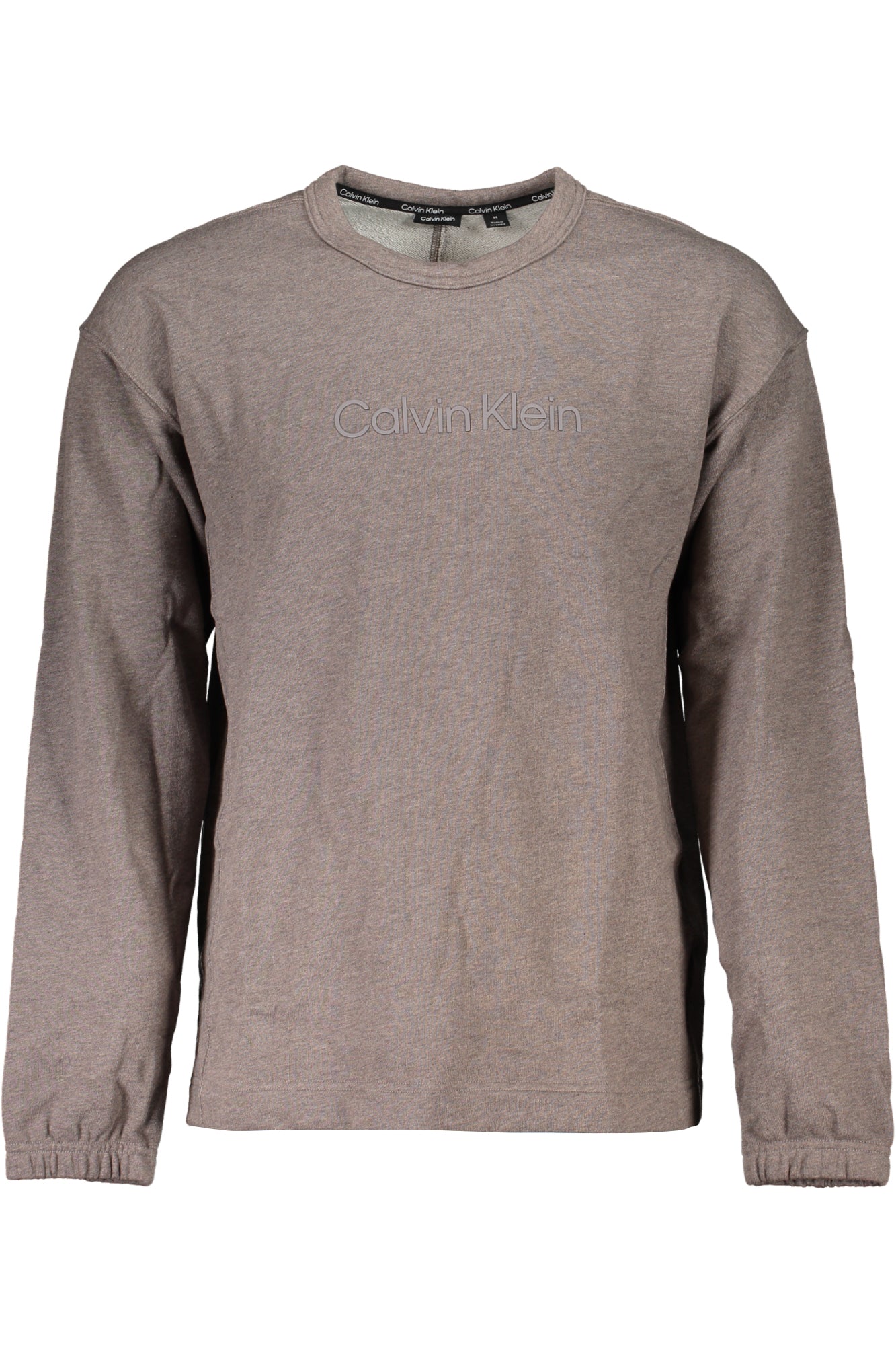 CALVIN KLEIN MENS BROWN ZIPLESS SWEATSHIRT