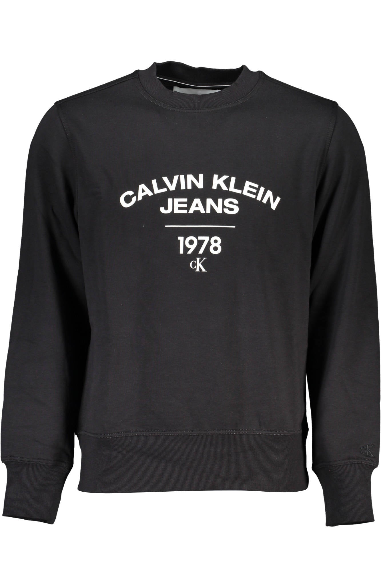 CALVIN KLEIN MENS BLACK ZIPLESS SWEATSHIRT