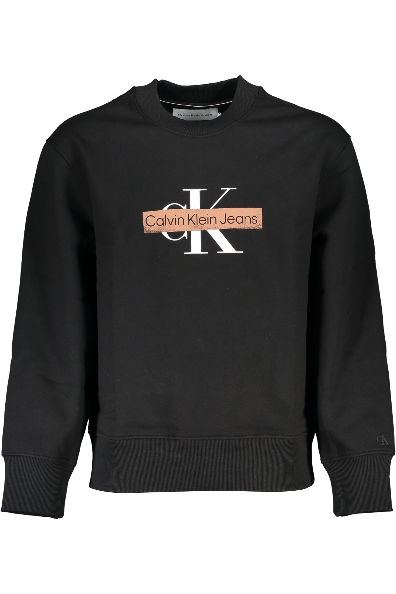 CALVIN KLEIN MENS BLACK ZIPLESS SWEATSHIRT