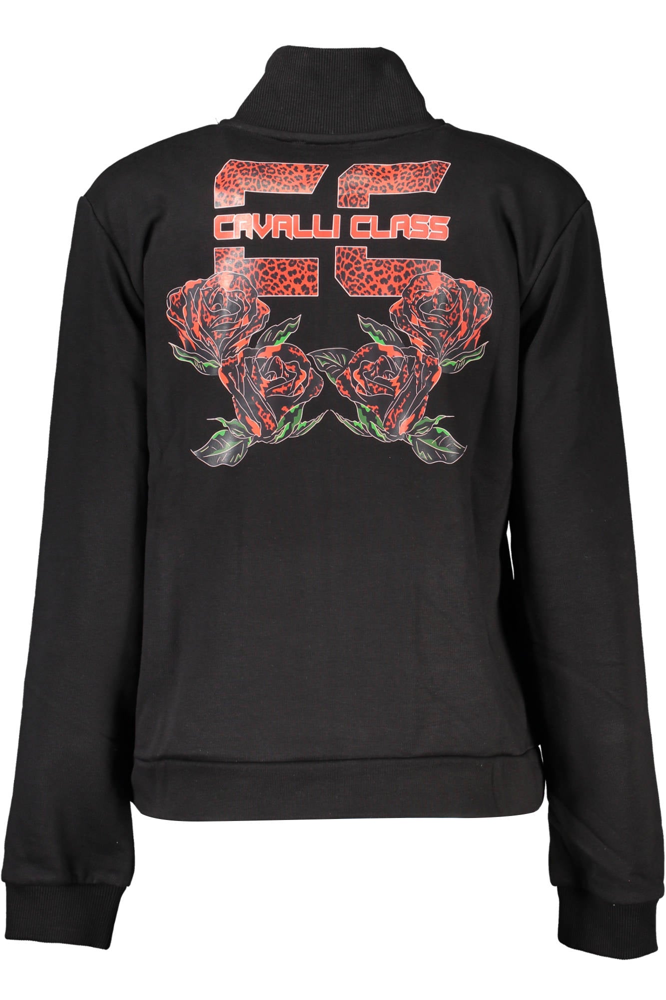 CAVALLI CLASS WOMENS ZIP-UP SWEATSHIRT BLACK