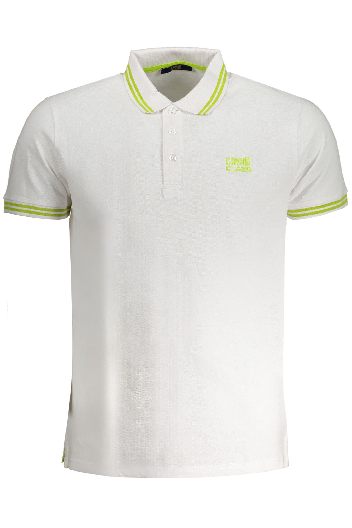 CAVALLI CLASS MENS WHITE SHORT SLEEVED POLO SHIRT