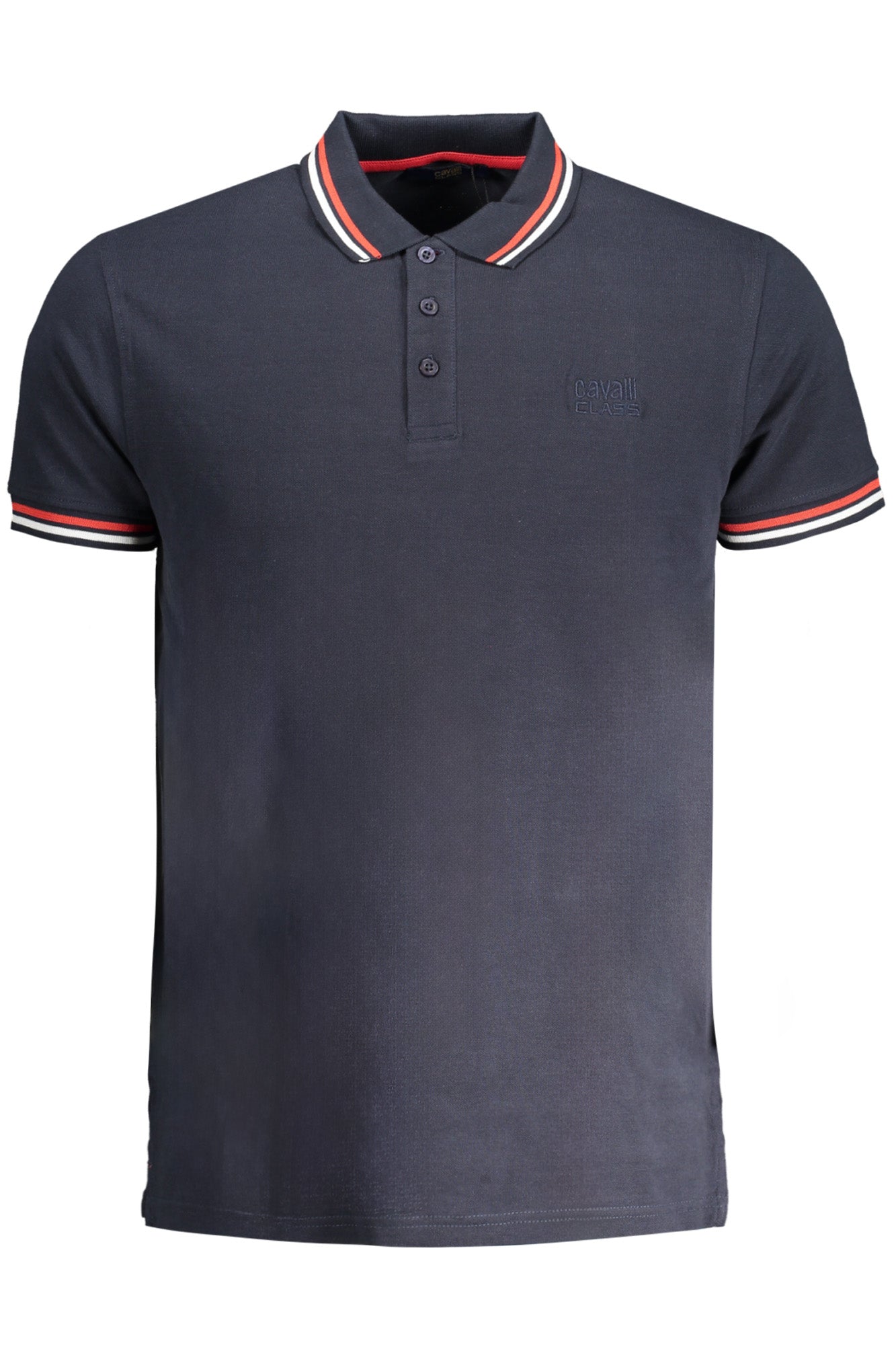 CAVALLI CLASS MENS SHORT SLEEVED POLO SHIRT BLUE