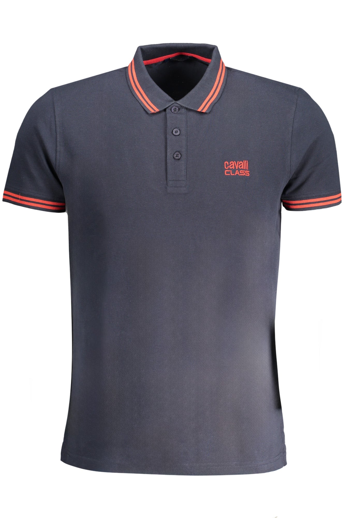 CAVALLI CLASS MENS SHORT SLEEVED POLO SHIRT BLUE