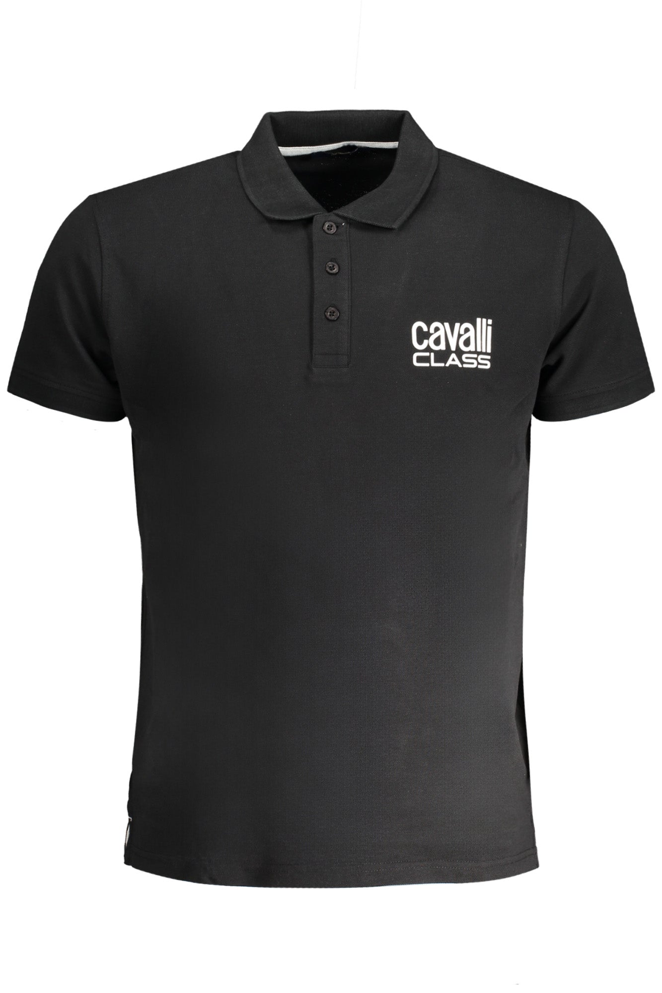 CAVALLI CLASS MENS SHORT SLEEVED POLO SHIRT BLACK