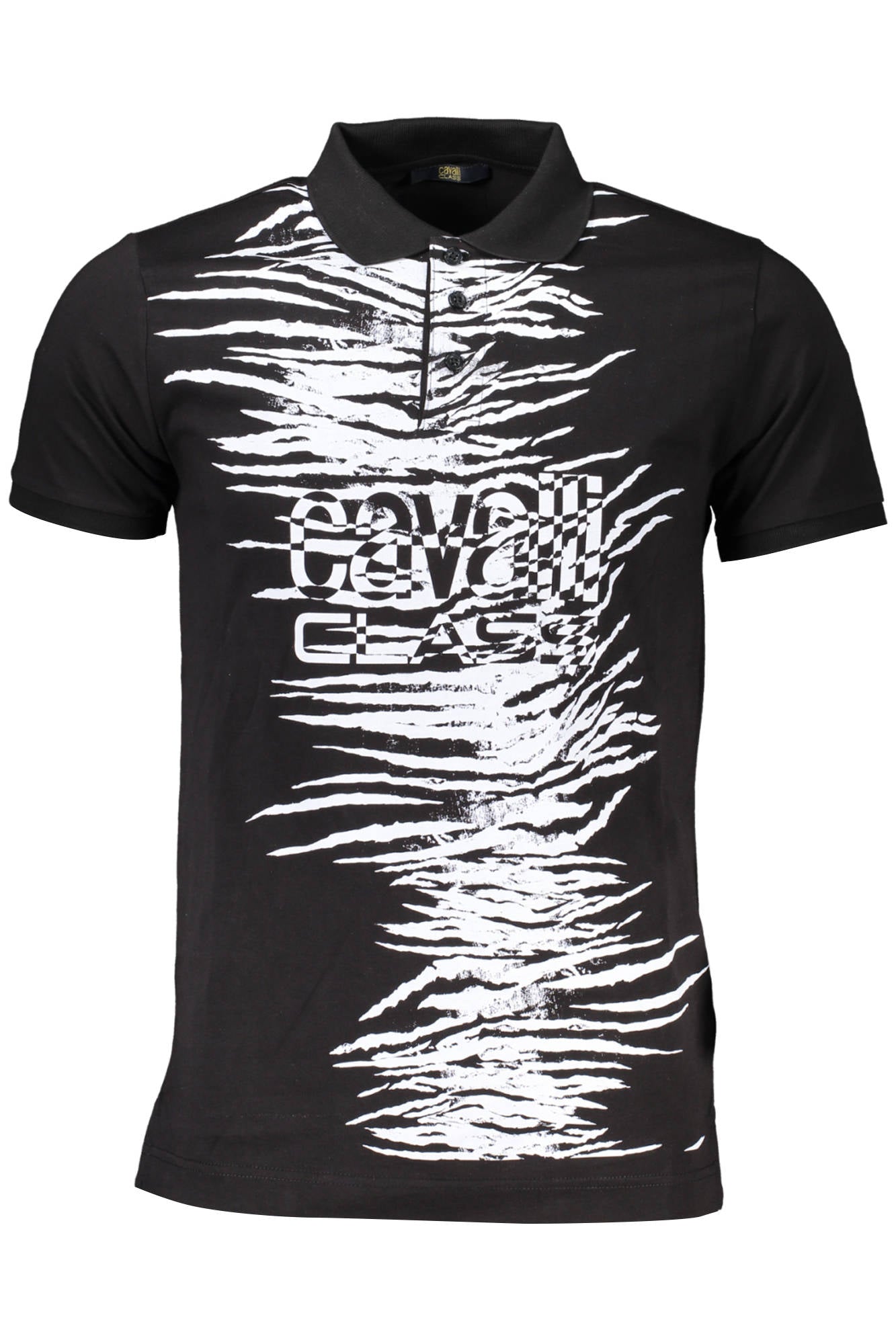 CAVALLI CLASS POLO SHORT SLEEVE MEN BLACK