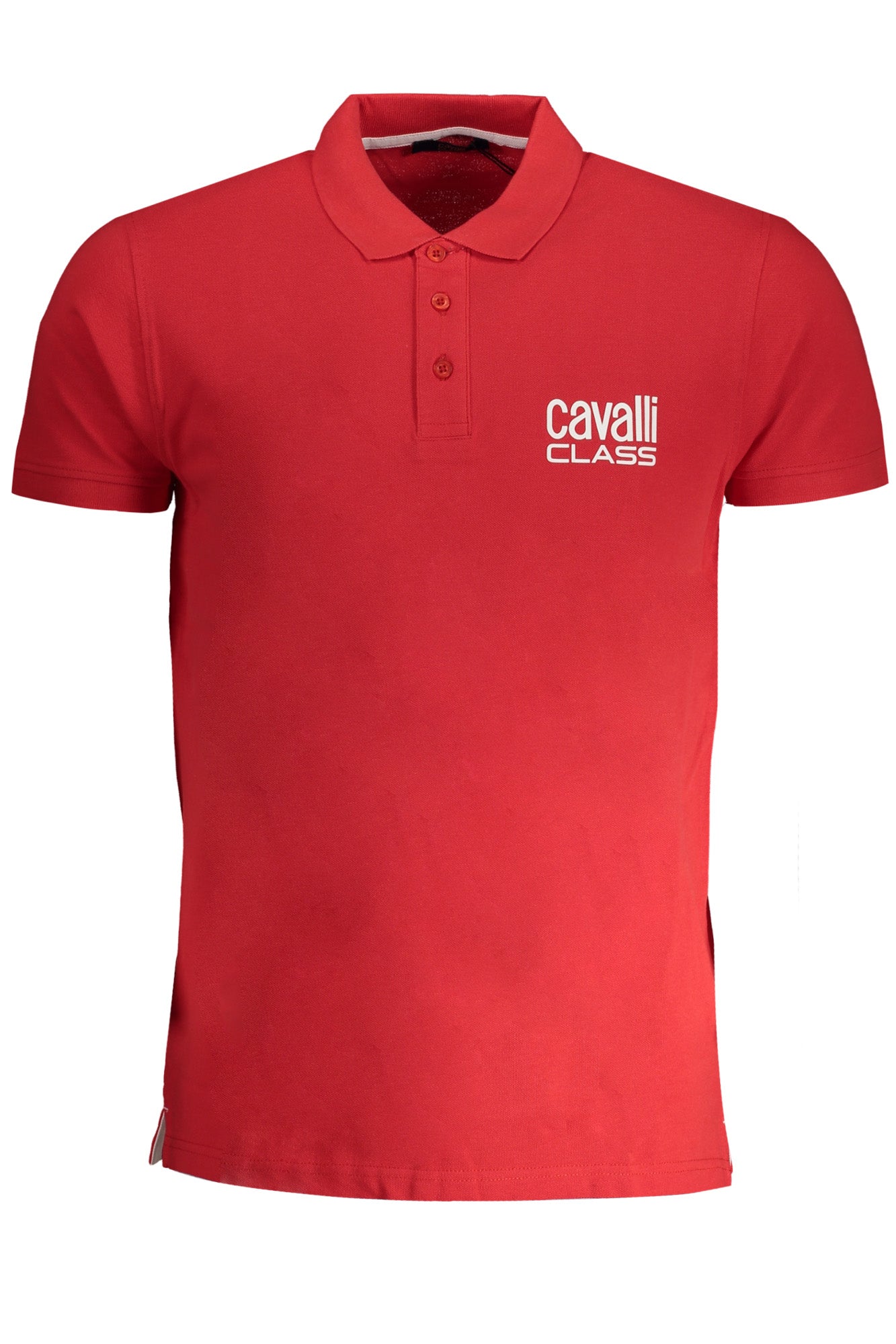 CAVALLI CLASS MENS SHORT SLEEVED POLO SHIRT RED