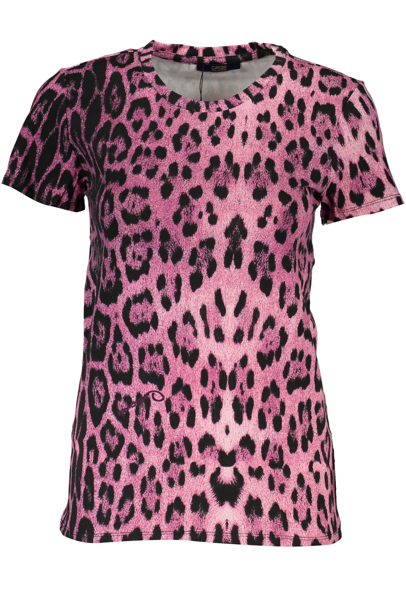 CAVALLI CLASS WOMENS SHORT SLEEVE T-SHIRT PINK