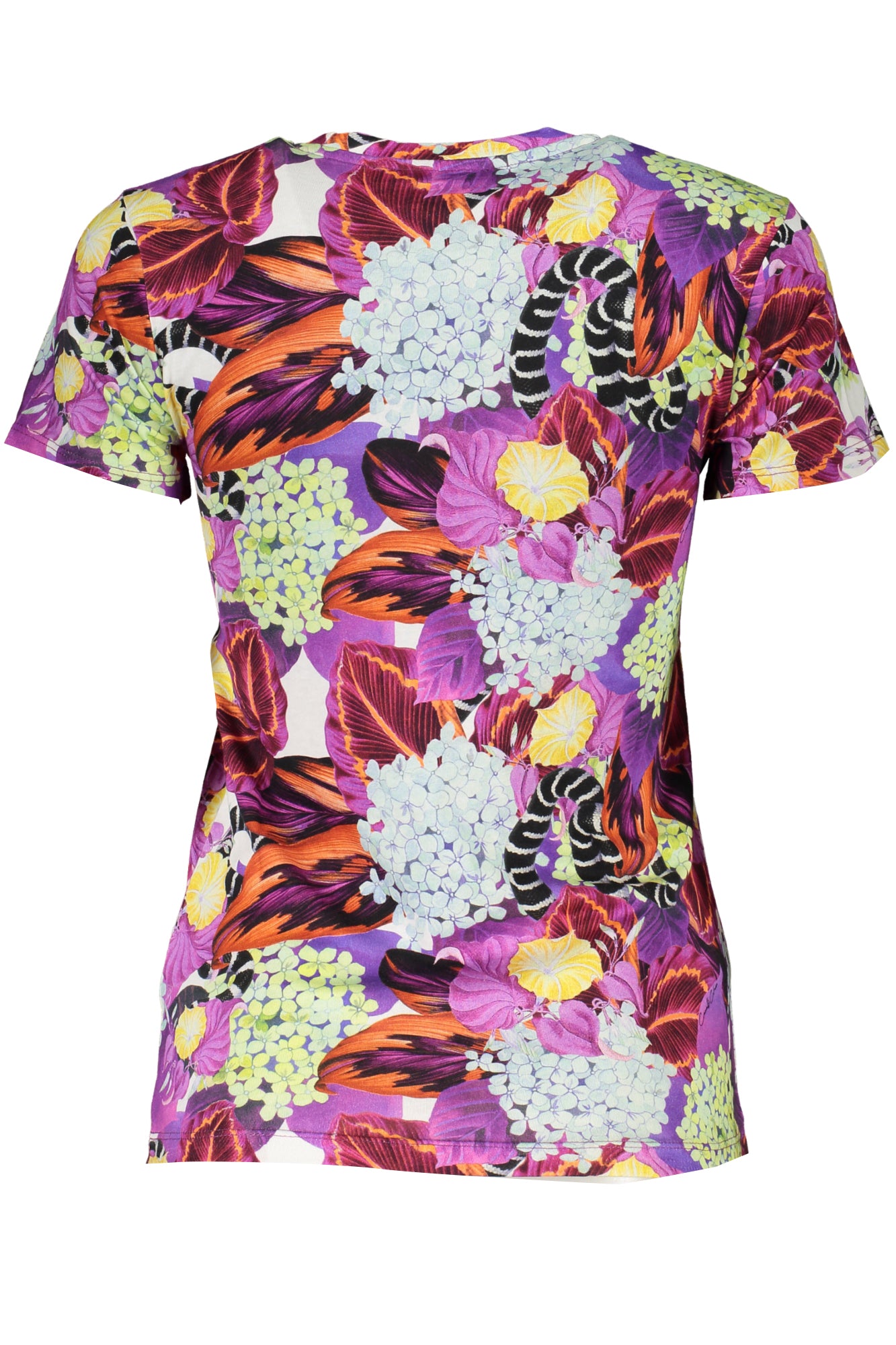 CAVALLI CLASS WOMENS SHORT SLEEVE T-SHIRT PURPLE