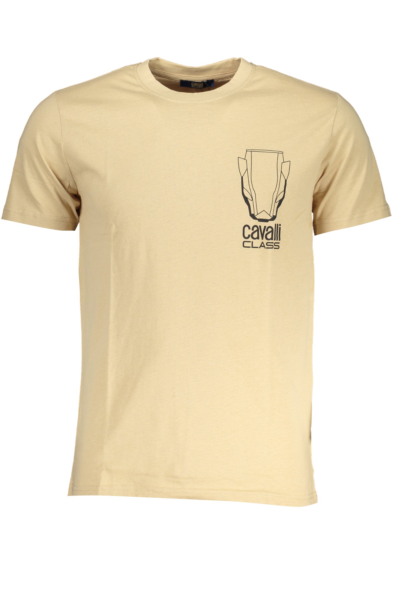 CAVALLI CLASS MENS SHORT SLEEVED T-SHIRT BEIGE