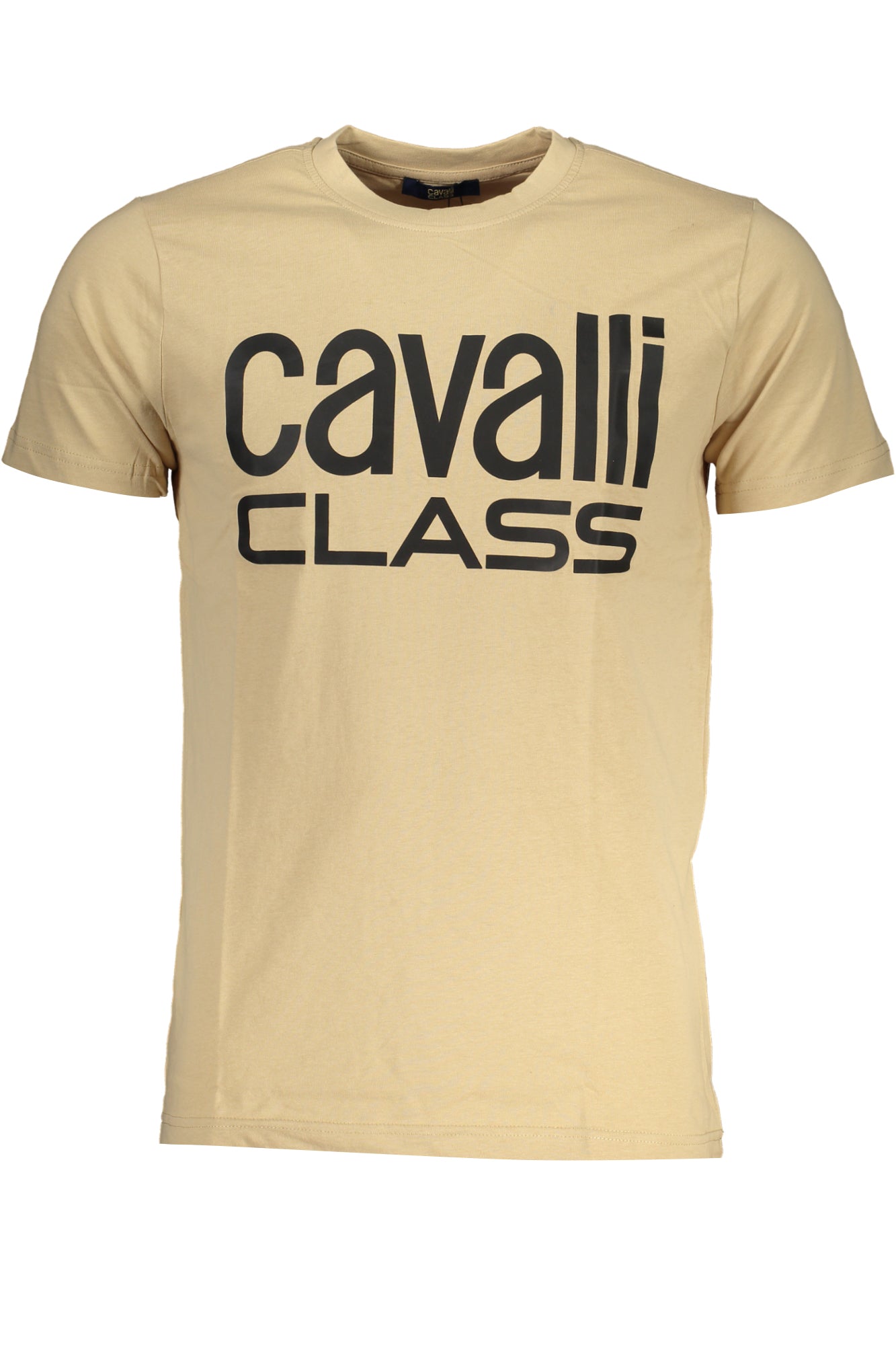 CAVALLI CLASS MENS SHORT SLEEVED T-SHIRT BEIGE