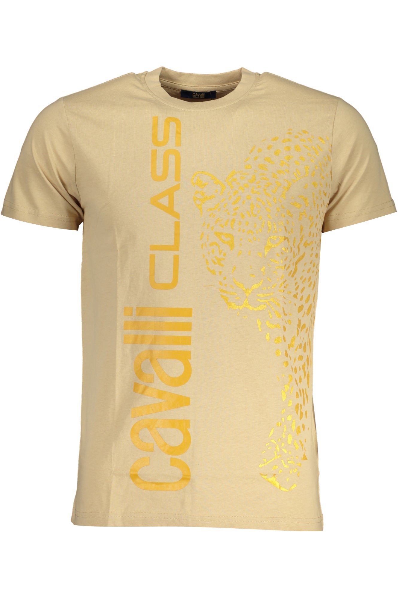 CAVALLI CLASS MENS SHORT SLEEVED T-SHIRT BEIGE