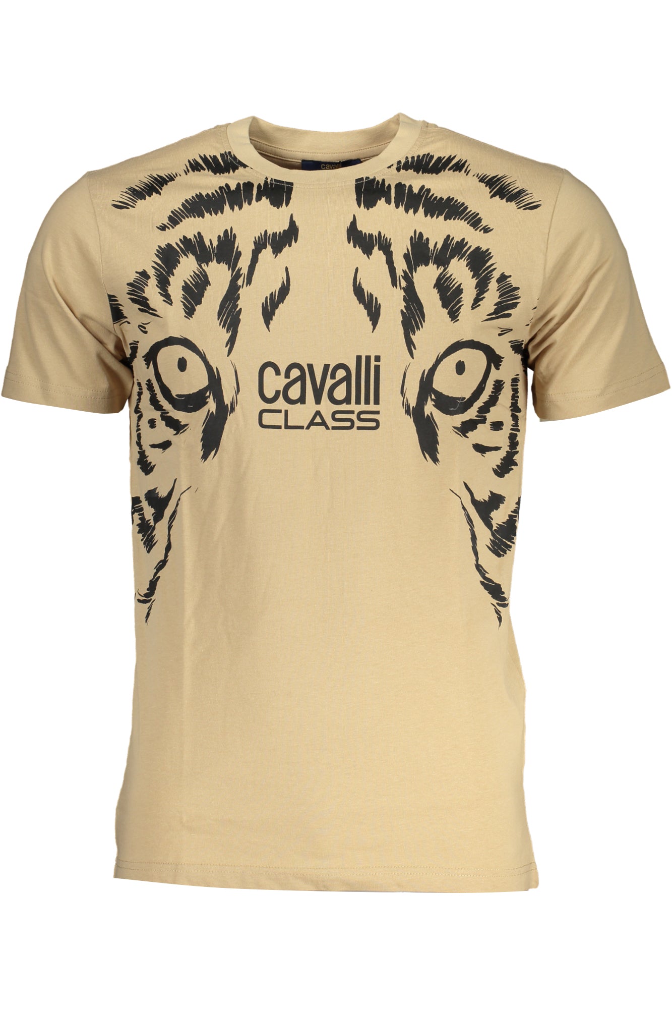 CAVALLI CLASS MENS SHORT SLEEVED T-SHIRT BEIGE