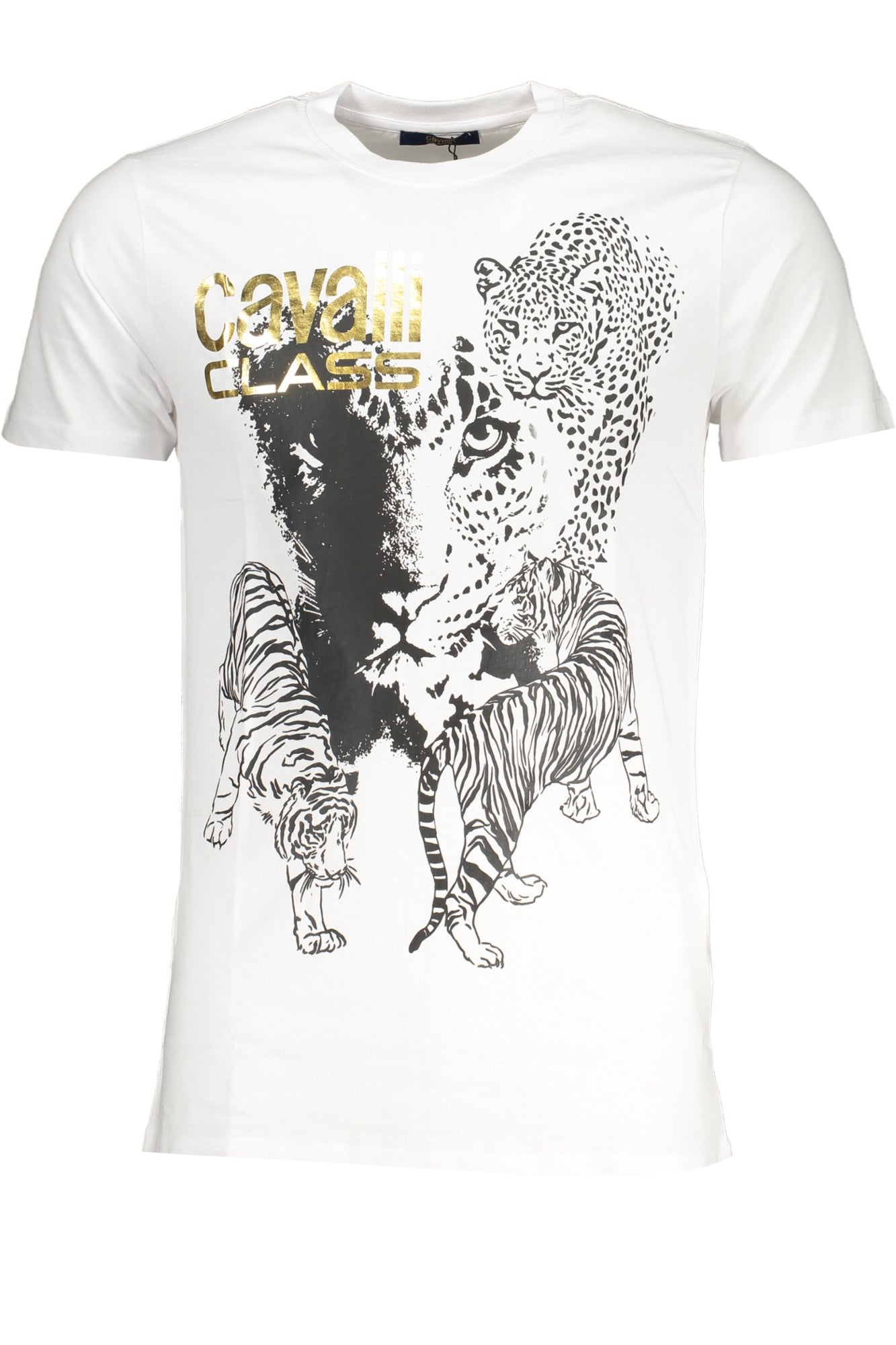 CAVALLI CLASS MENS SHORT SLEEVED T-SHIRT WHITE