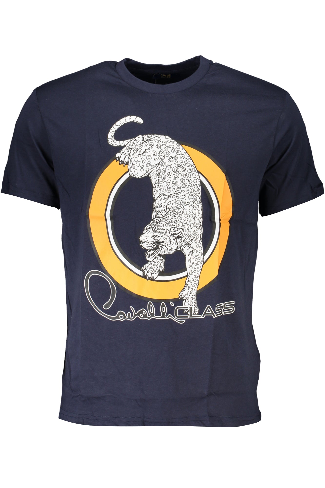 CAVALLI CLASS MENS SHORT SLEEVED T-SHIRT BLUE