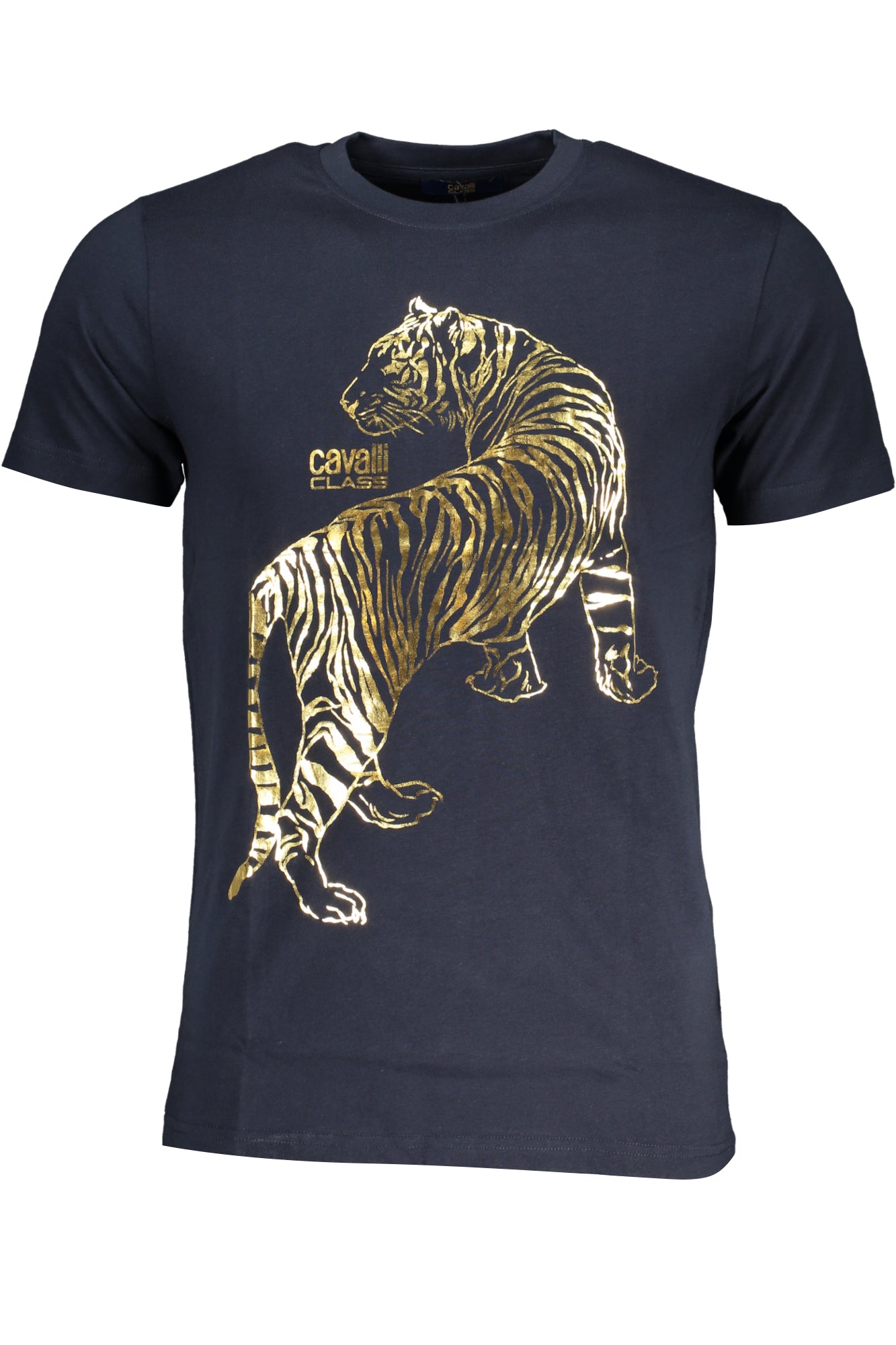 CAVALLI CLASS MENS SHORT SLEEVED T-SHIRT BLUE