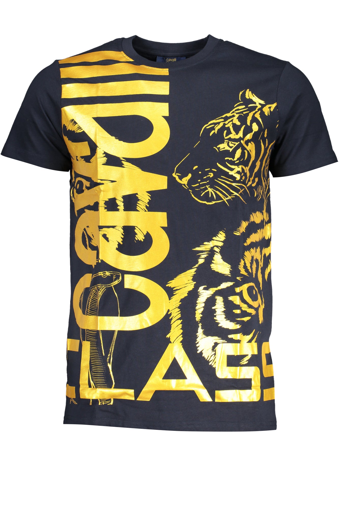CAVALLI CLASS MENS SHORT SLEEVED T-SHIRT BLUE